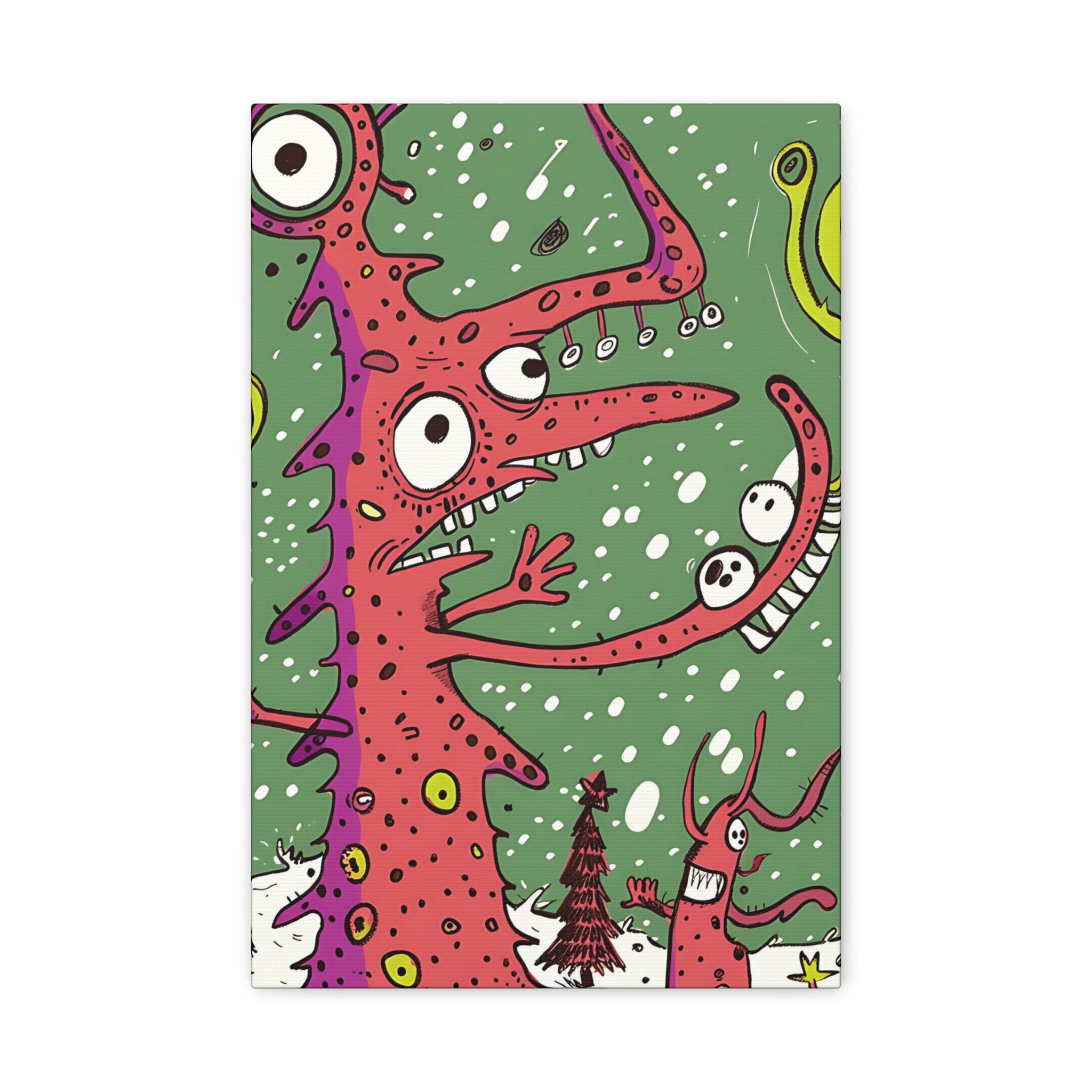 Christmas Monster Canvas Print