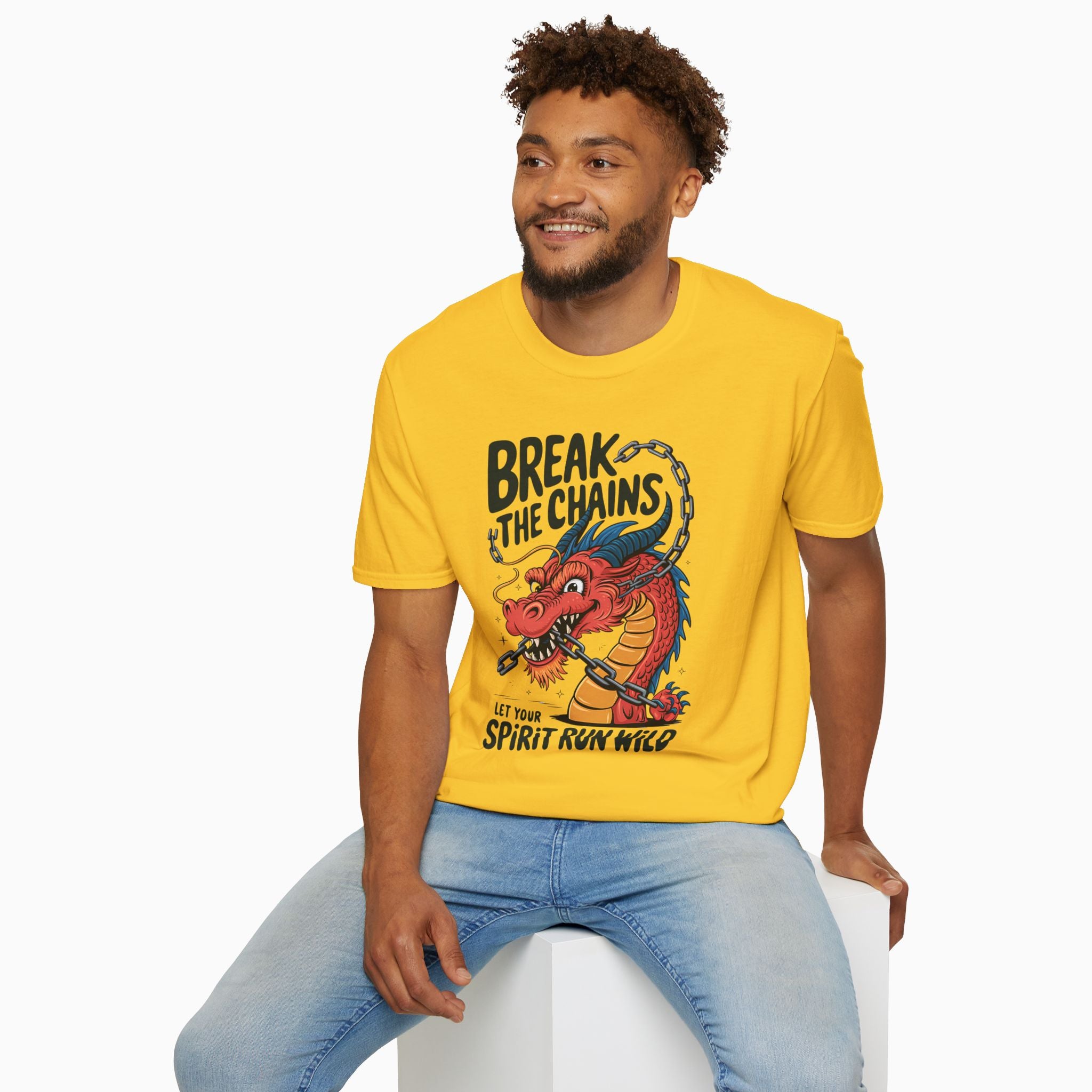 China Dragon Break the Chains Unisex T-Shirt