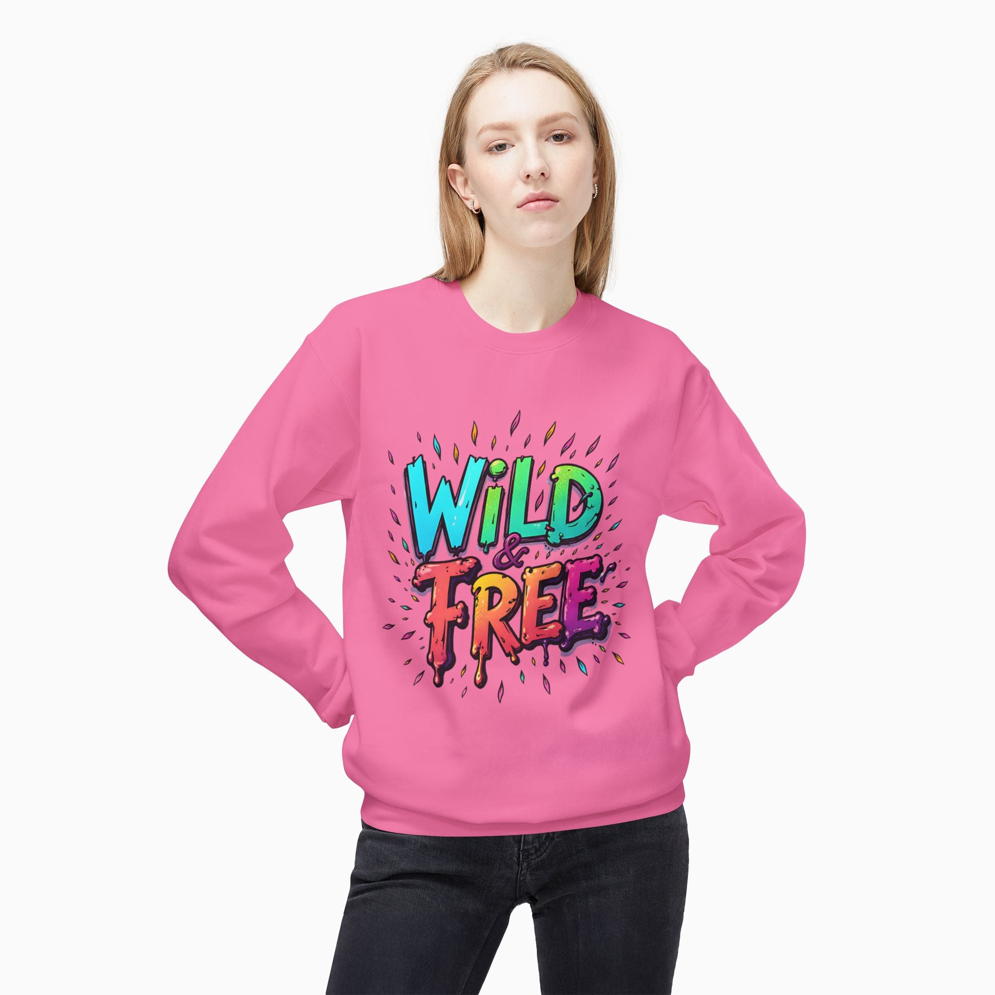 Neon Color Wild Free Unisex Sweatshirt