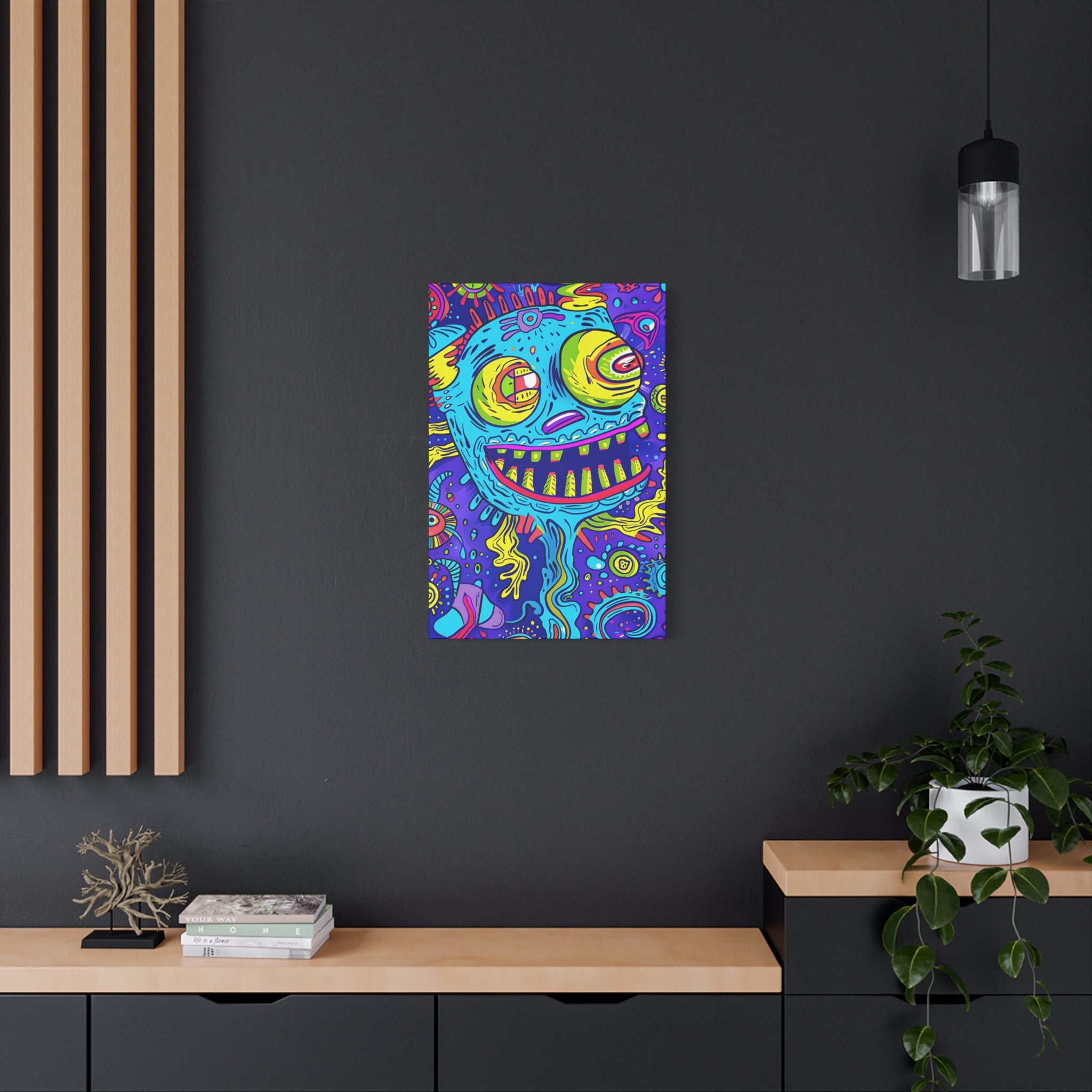 Alien & Macaron Canvas Print