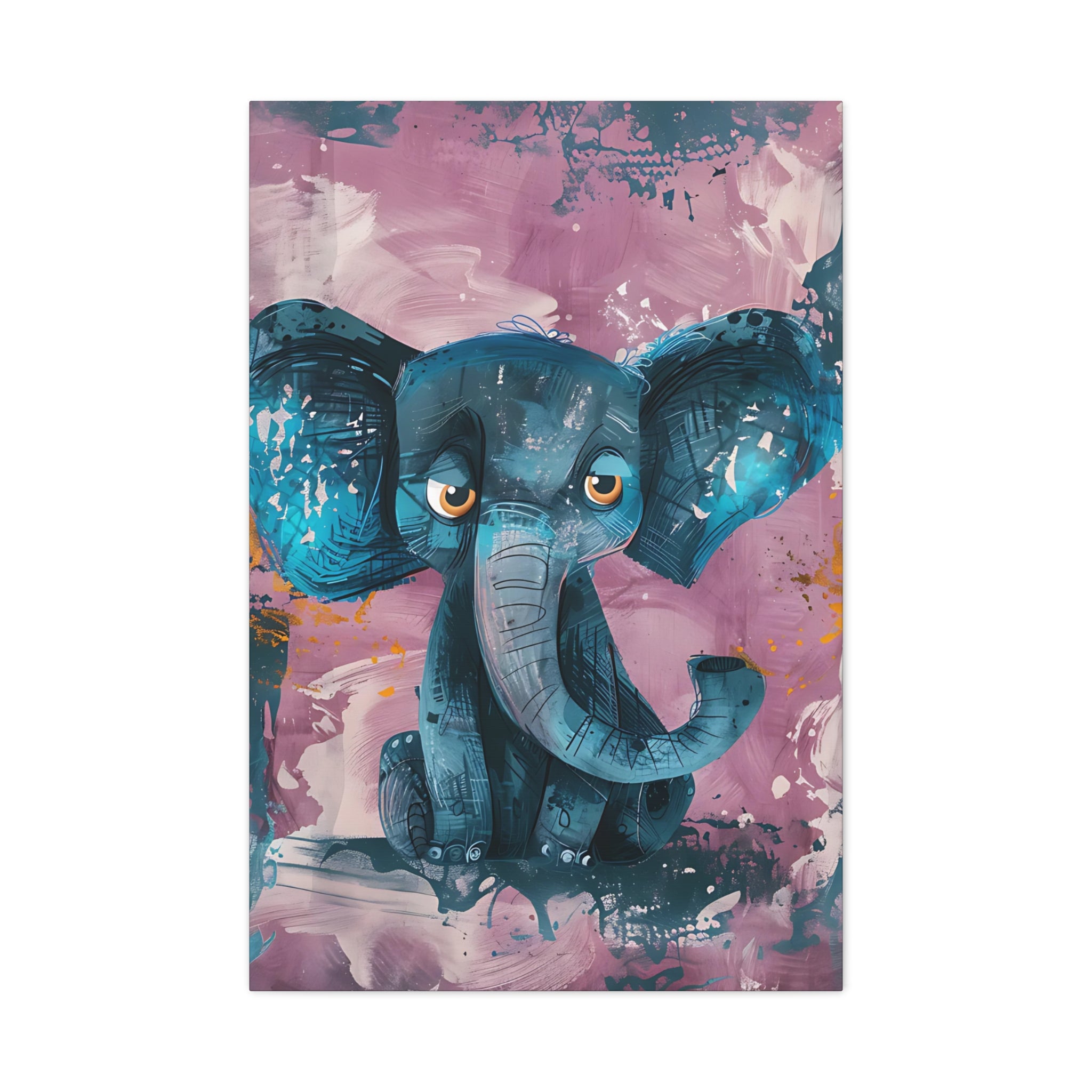 Blue Elephant Canvas Print