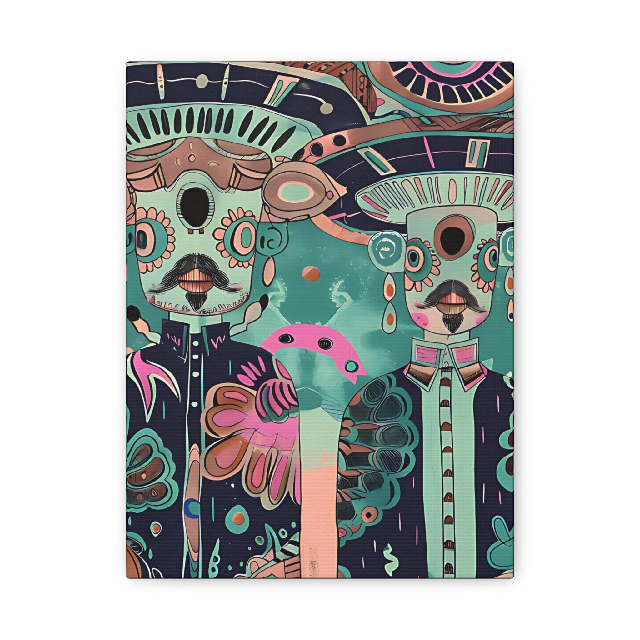 Aliens in African Vibe Canvas Print