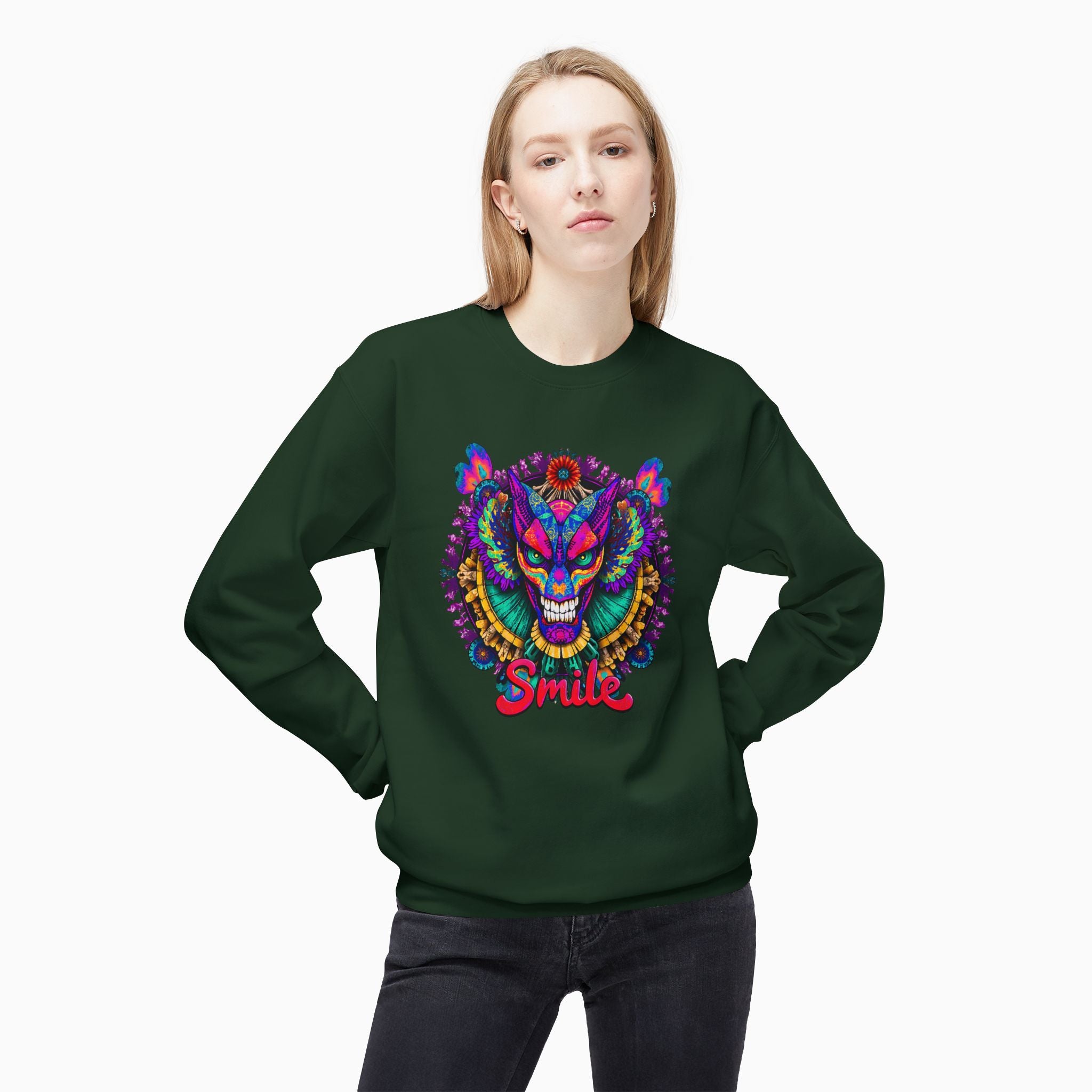 Dragon Smile Pixel Art Unisex Sweatshirt