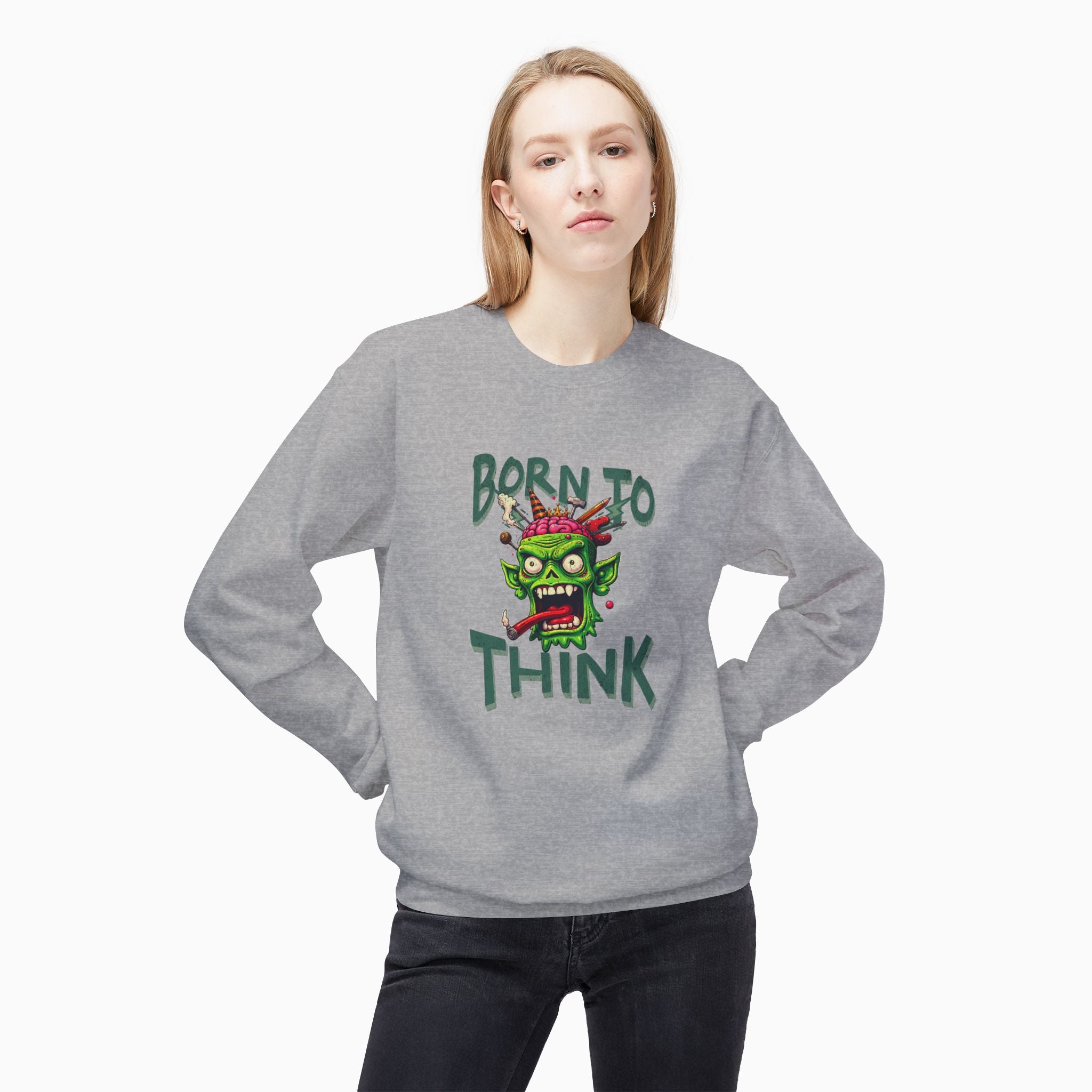 Born to Think Skull Unisex Sweatshirt