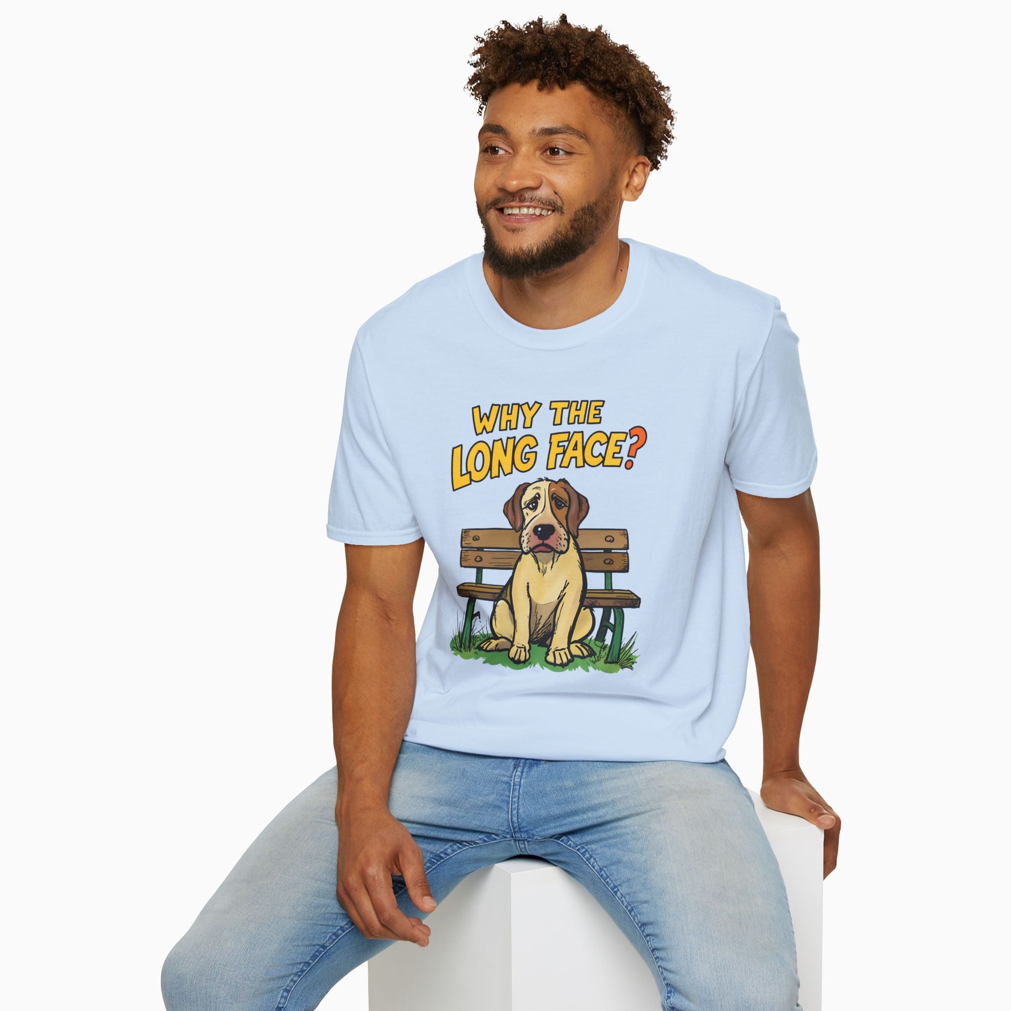 Funny Dog Why the Long Face Unisex T-Shirt