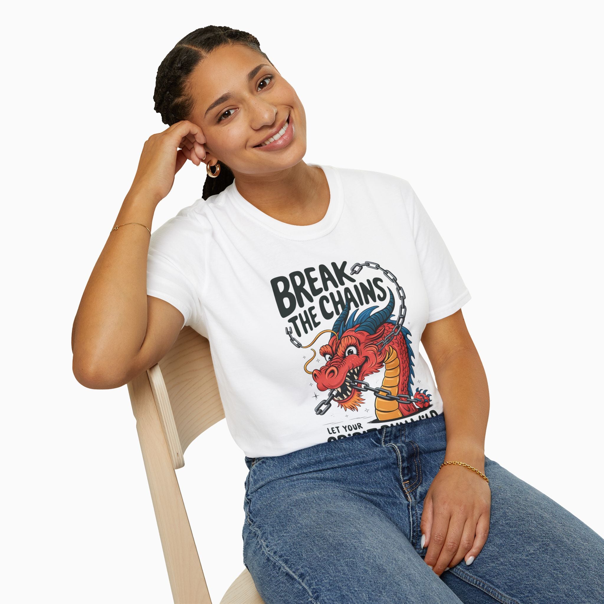 China Dragon Break the Chains Unisex T-Shirt