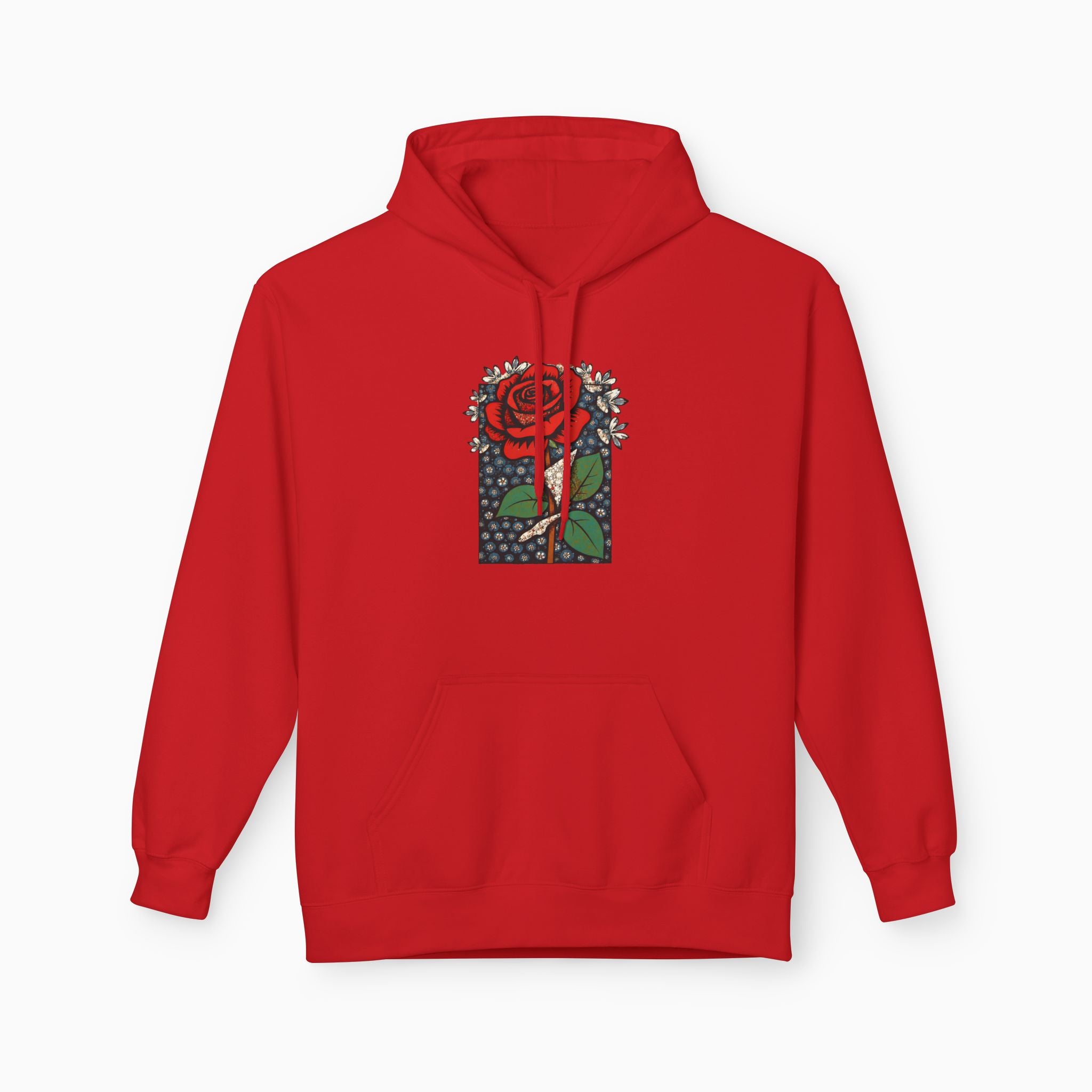 Vintage Crimson Rose Unisex Hoodie