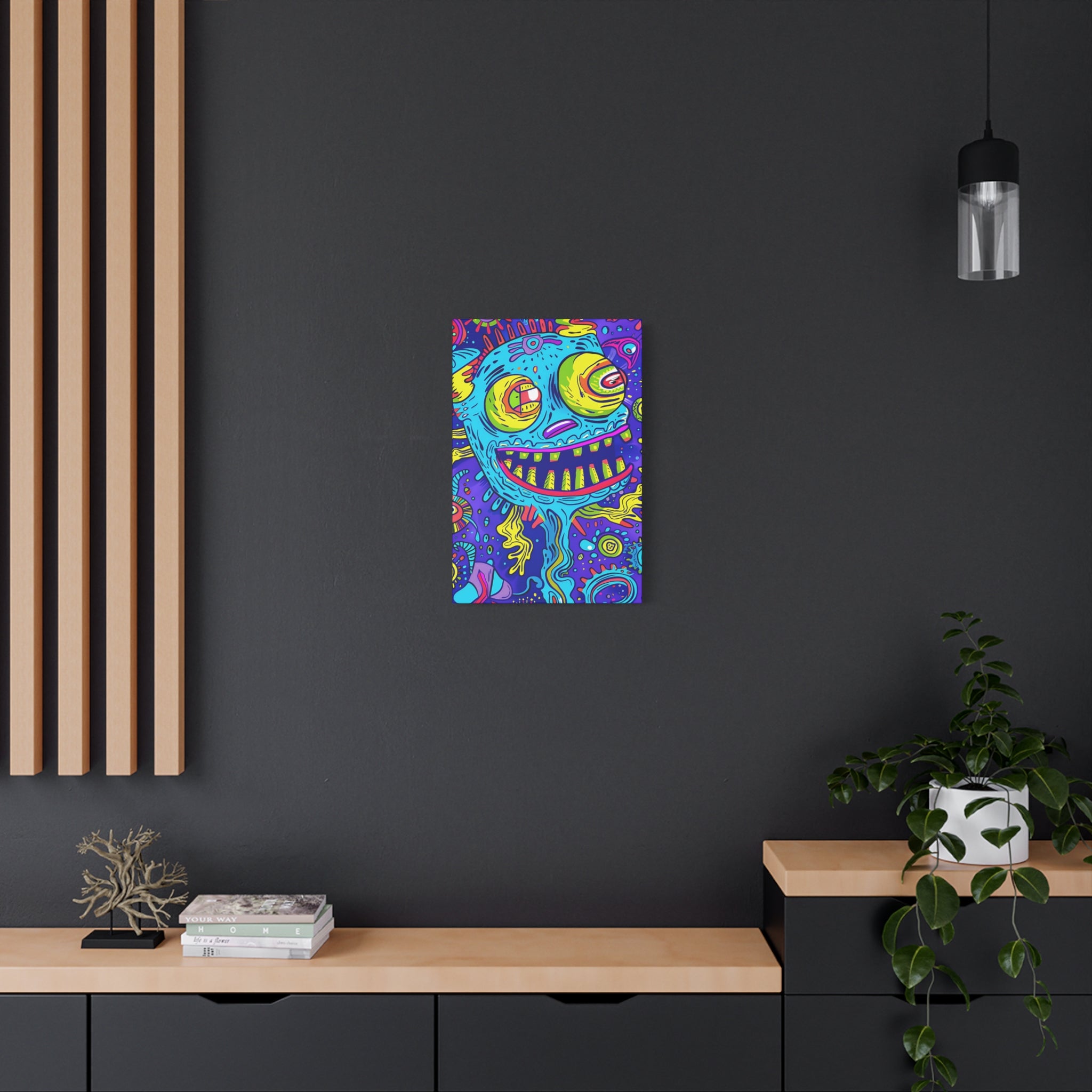 Alien & Macaron Canvas Print