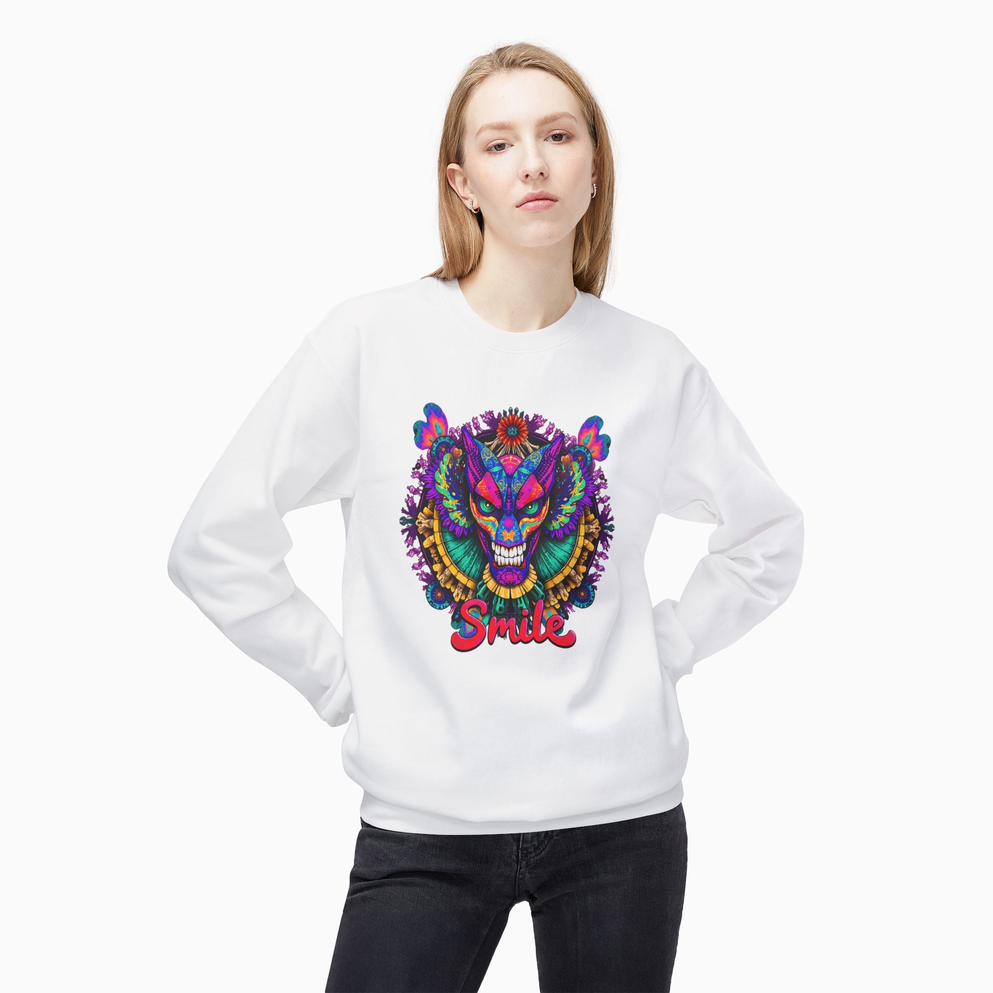 Dragon Smile Pixel Art Unisex Sweatshirt