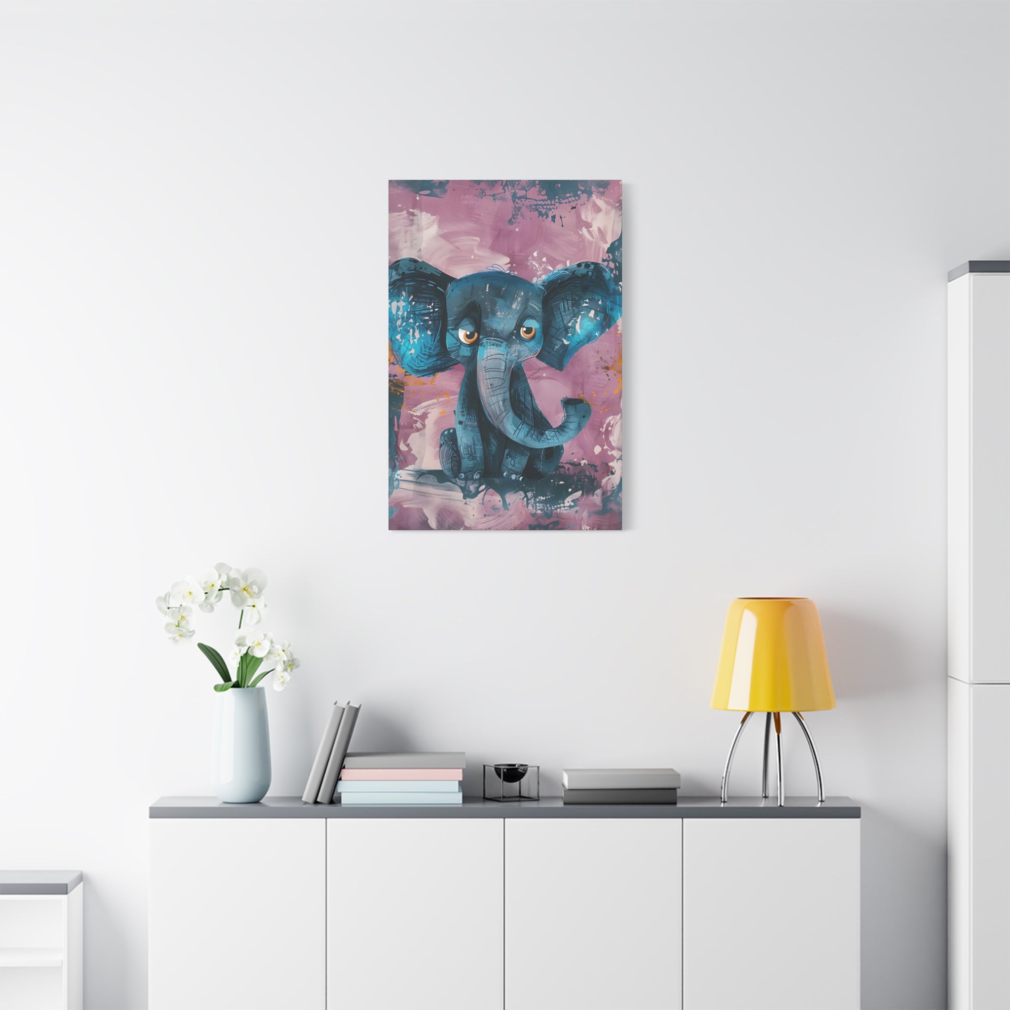 Blue Elephant Canvas Print