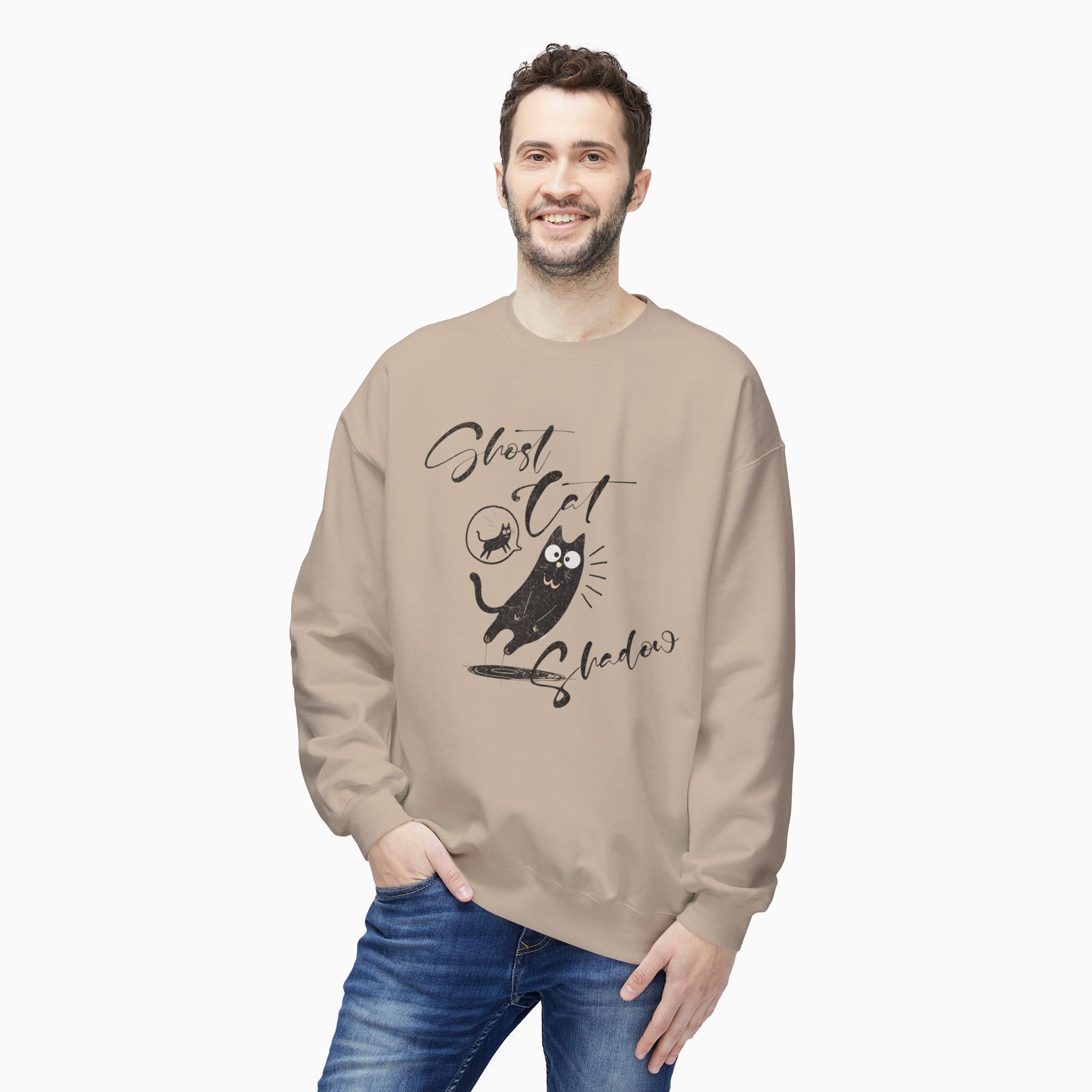 Funny Ghost Cat Unisex Sweatshirt