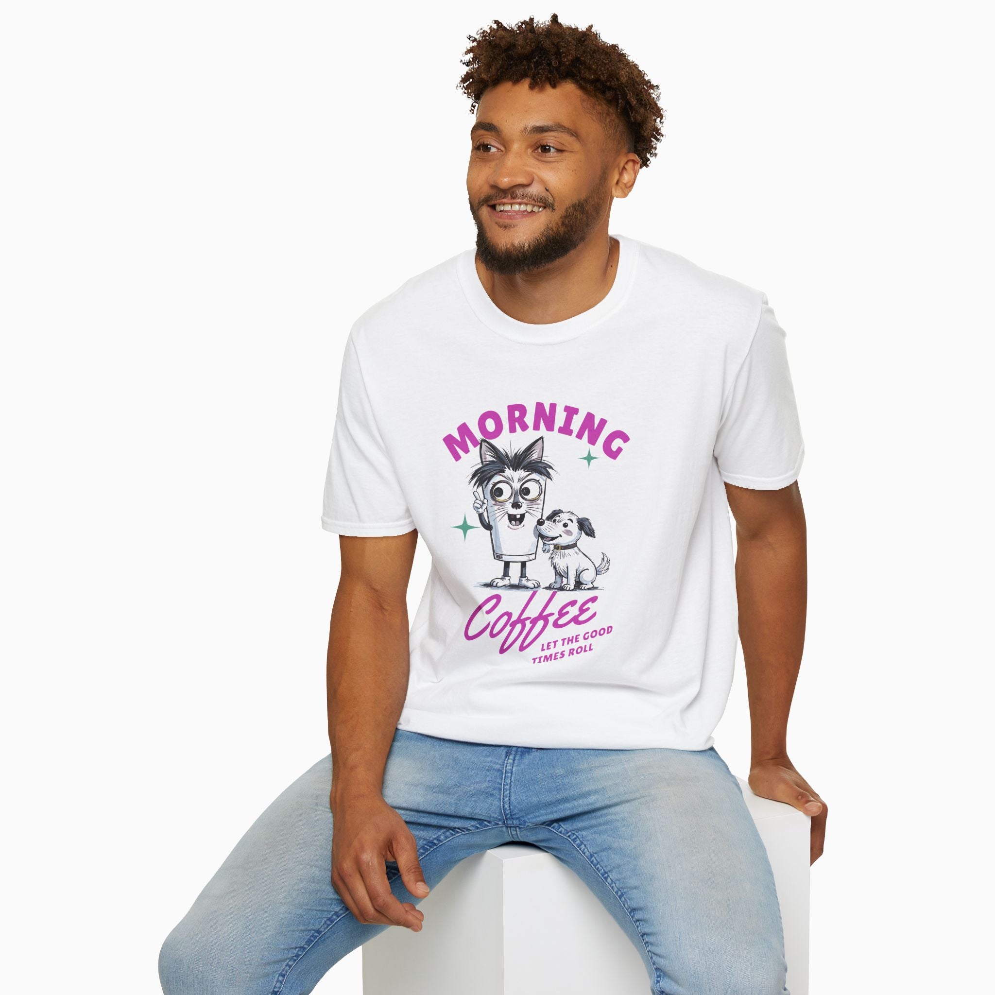 Morning Coffee, Let The Good Times Roll Unisex T-Shirt