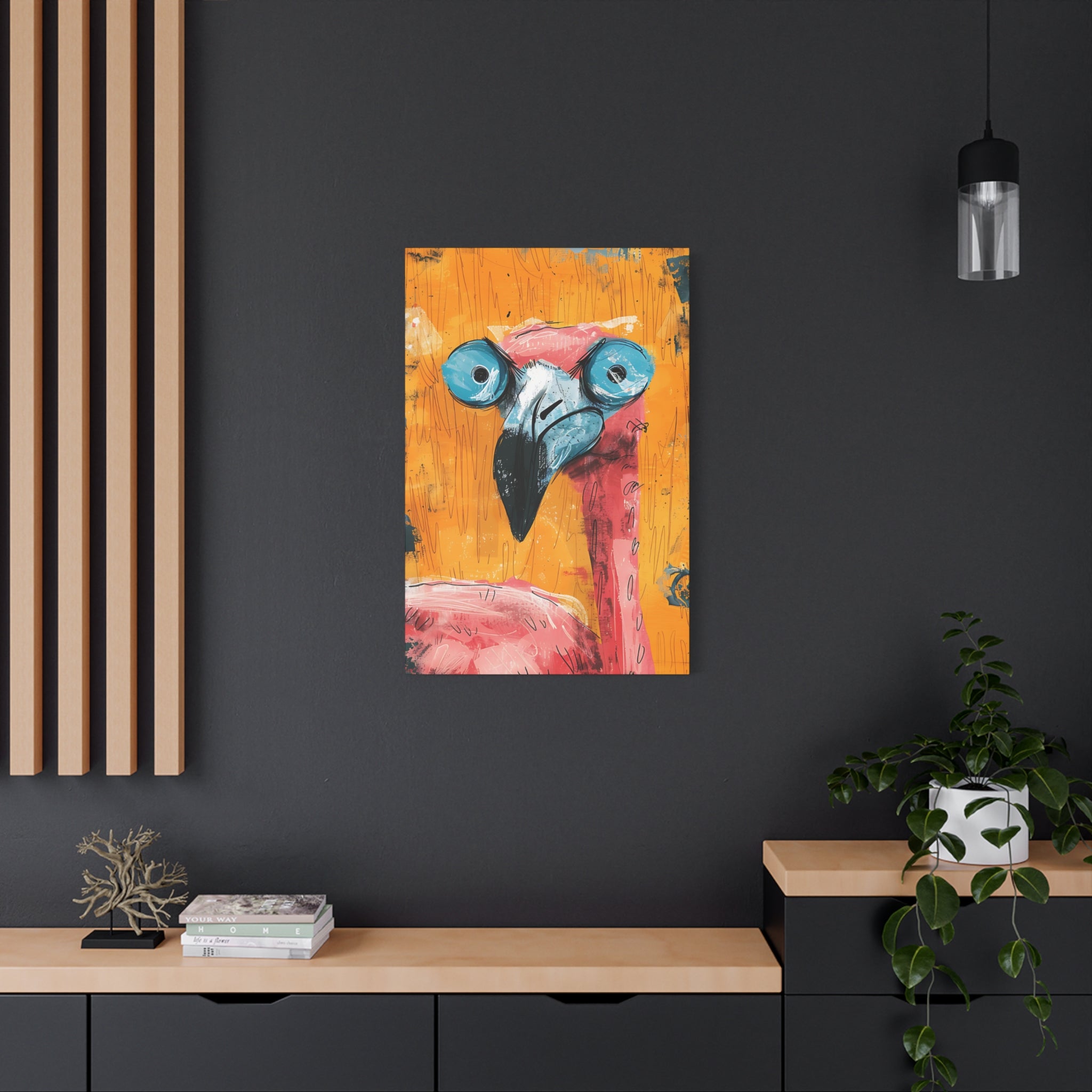 Pink Flamingo Canvas Print