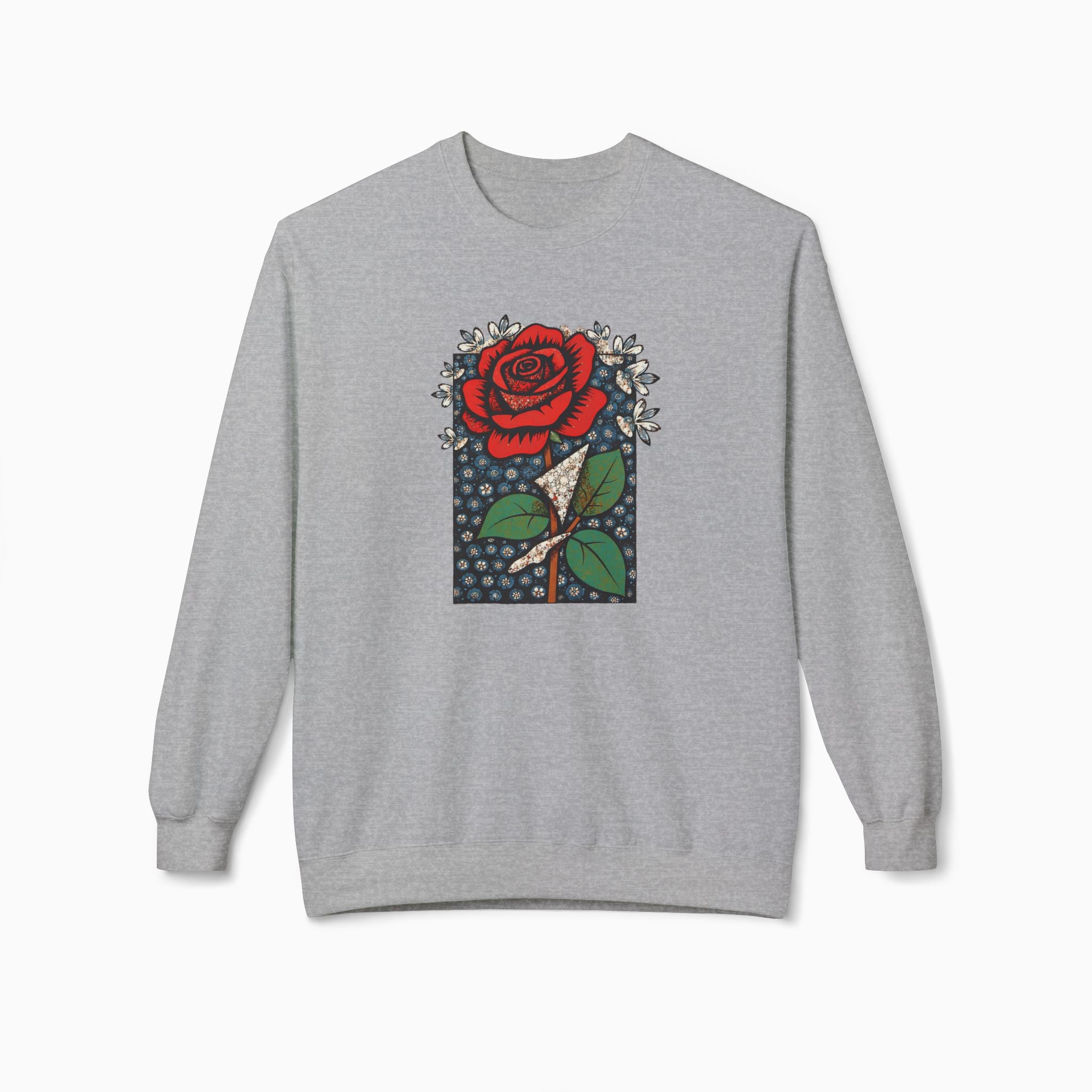 Vintage Crimson Rose Unisex Sweatshirt