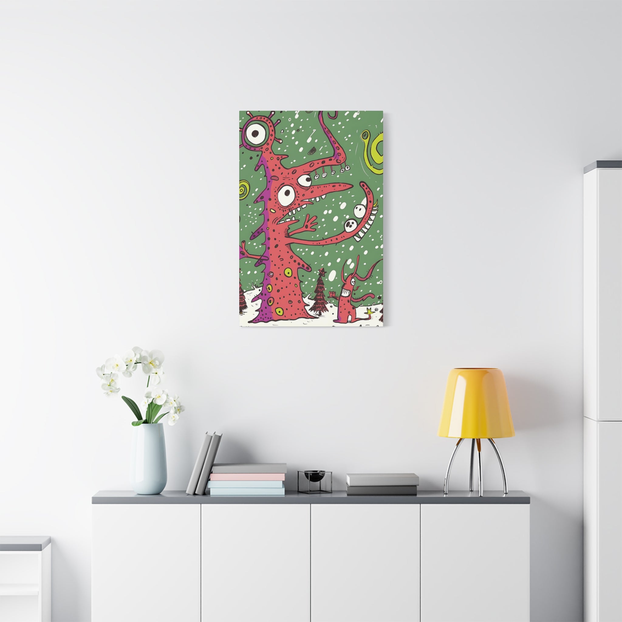 Christmas Monster Canvas Print