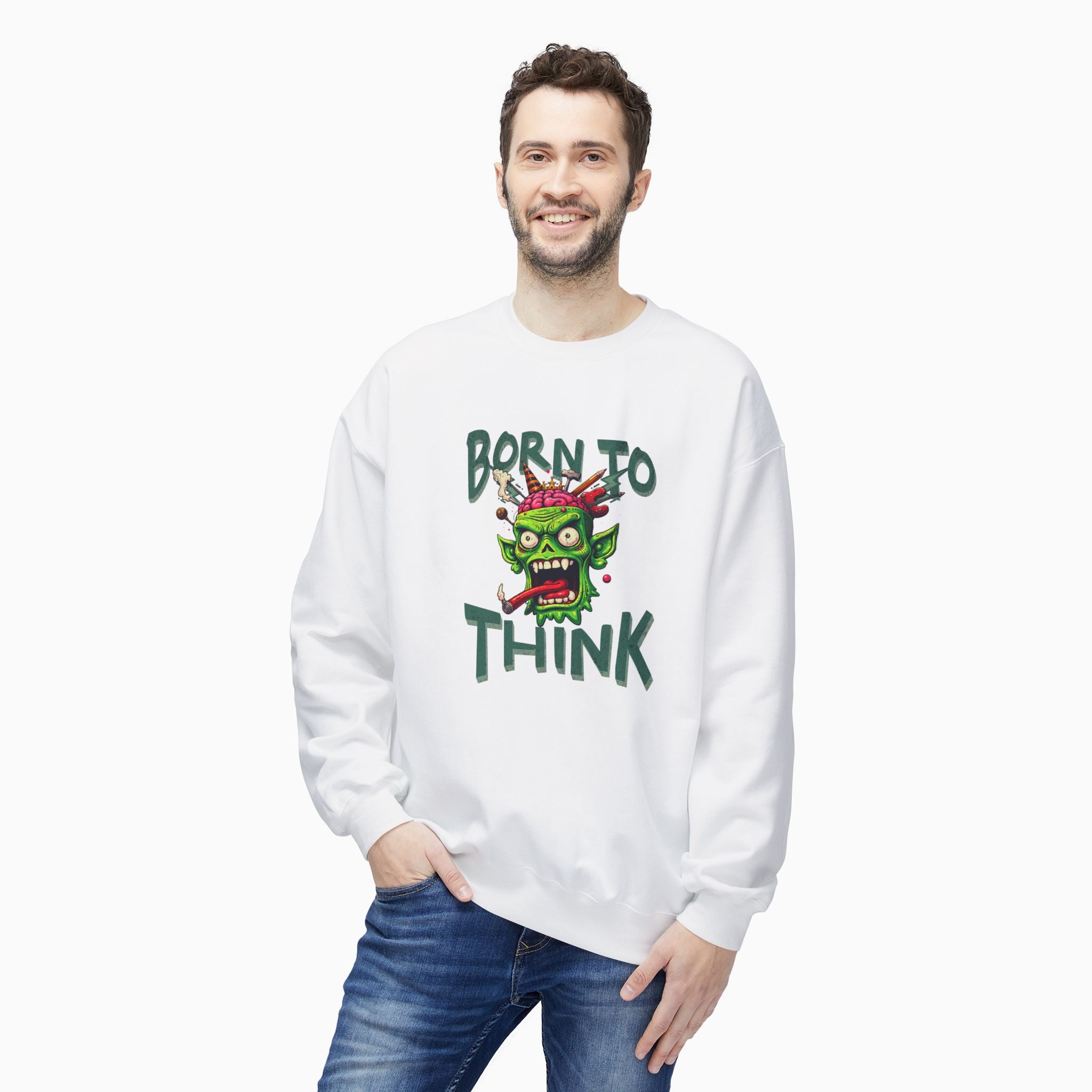 Born to Think Skull Unisex Sweatshirt