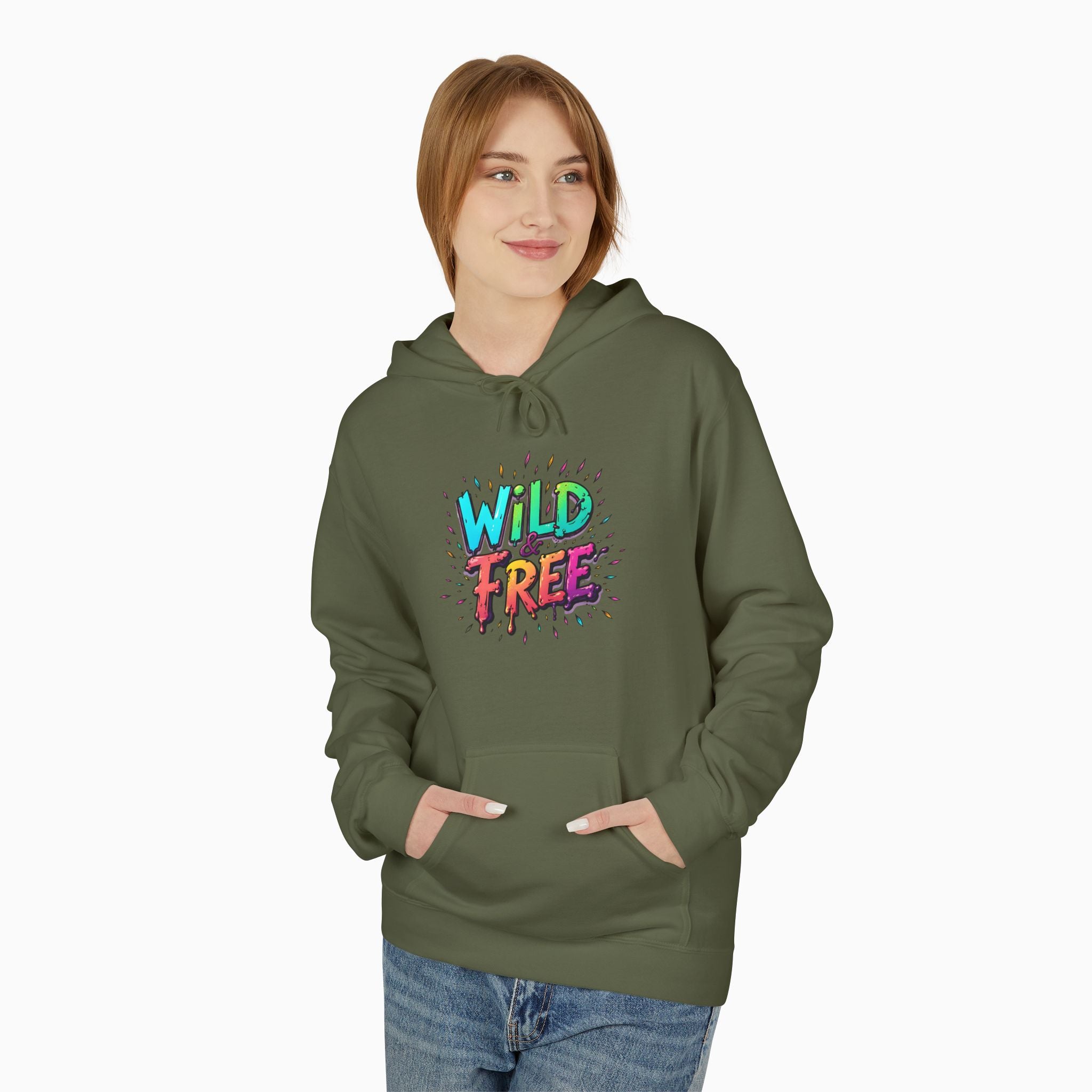 Neon Color Wild Free Unisex Hoodie