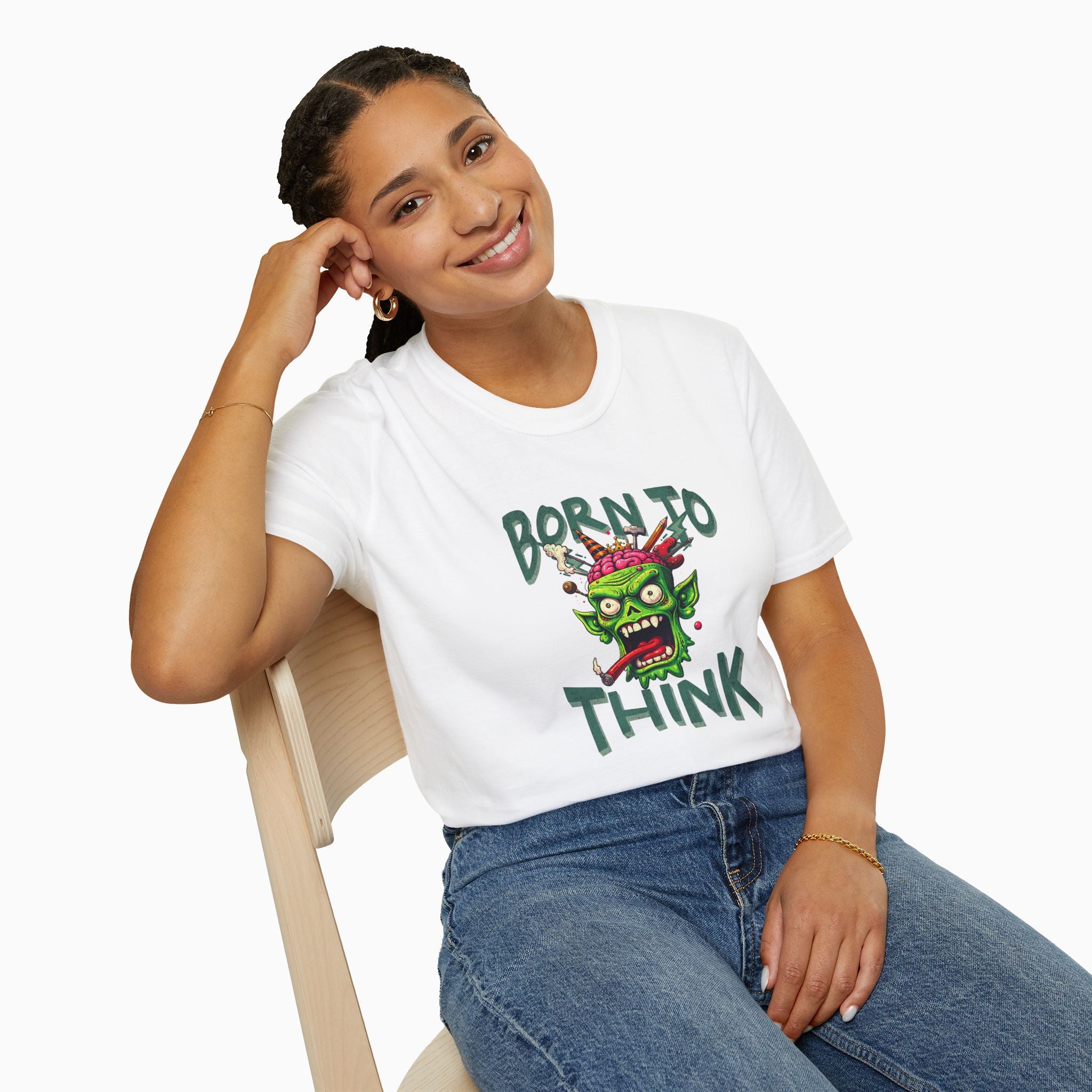 Born to Think Skull Unisex T-Shirt