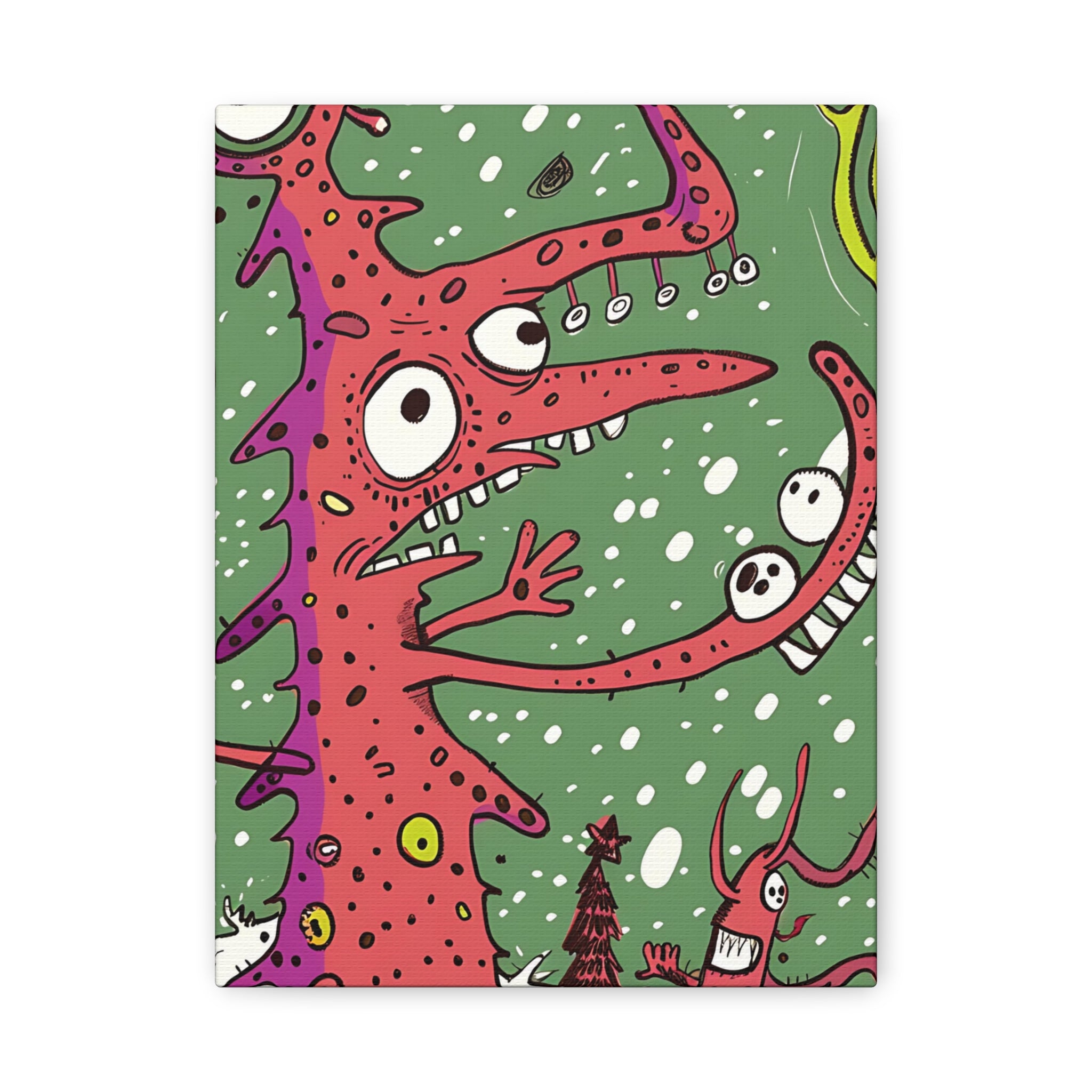 Christmas Monster Canvas Print