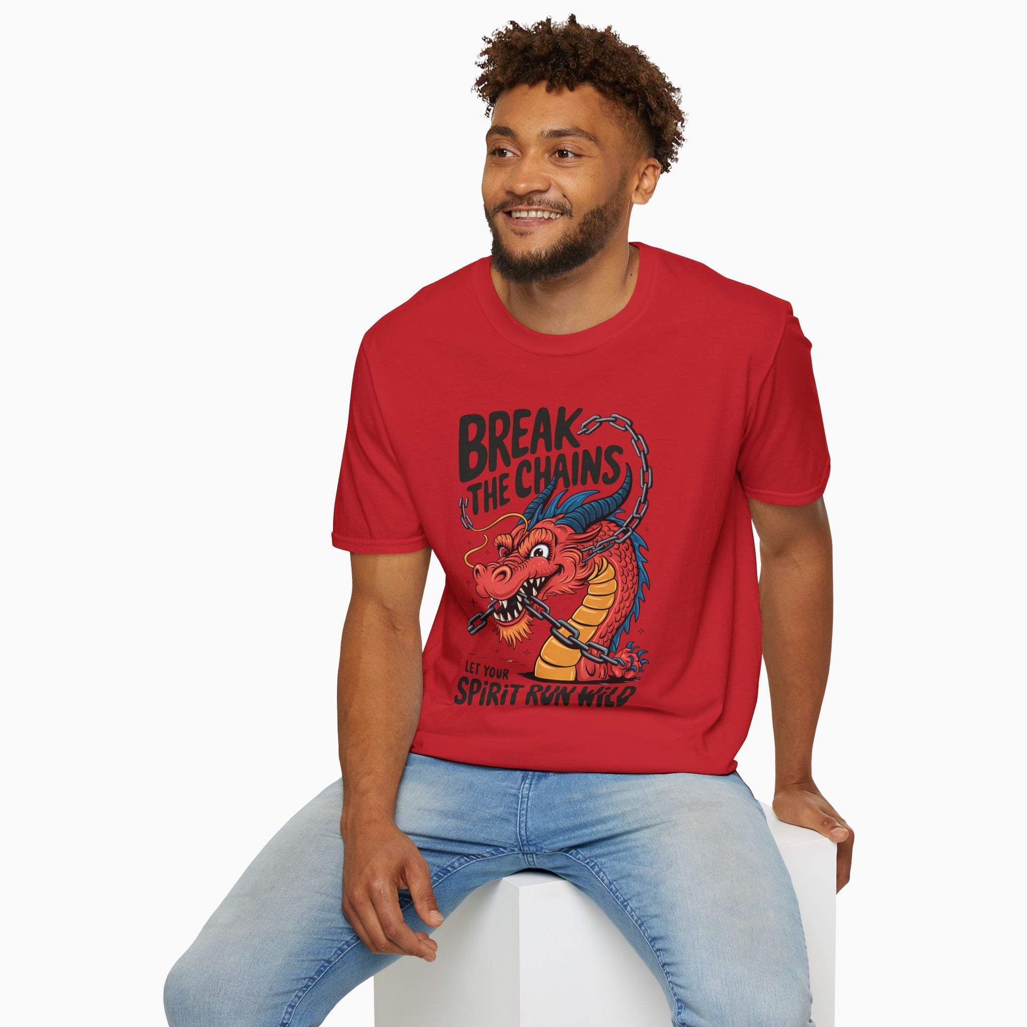 China Dragon Break the Chains Unisex T-Shirt