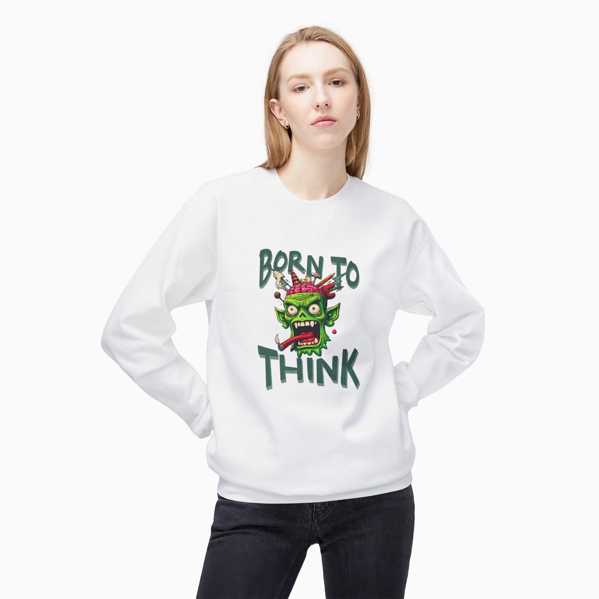 Born to Think Skull Unisex Sweatshirt