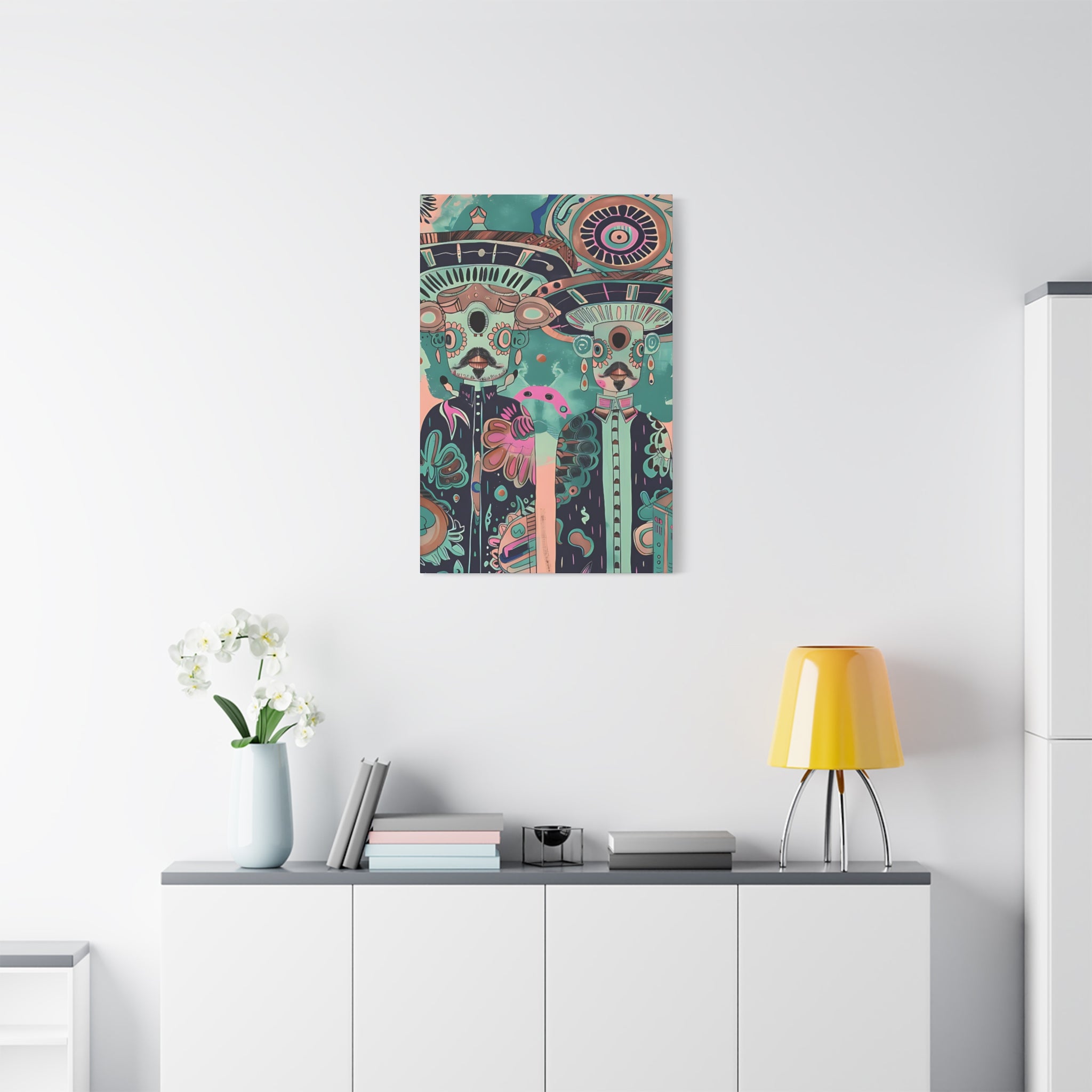 Aliens in African Vibe Canvas Print