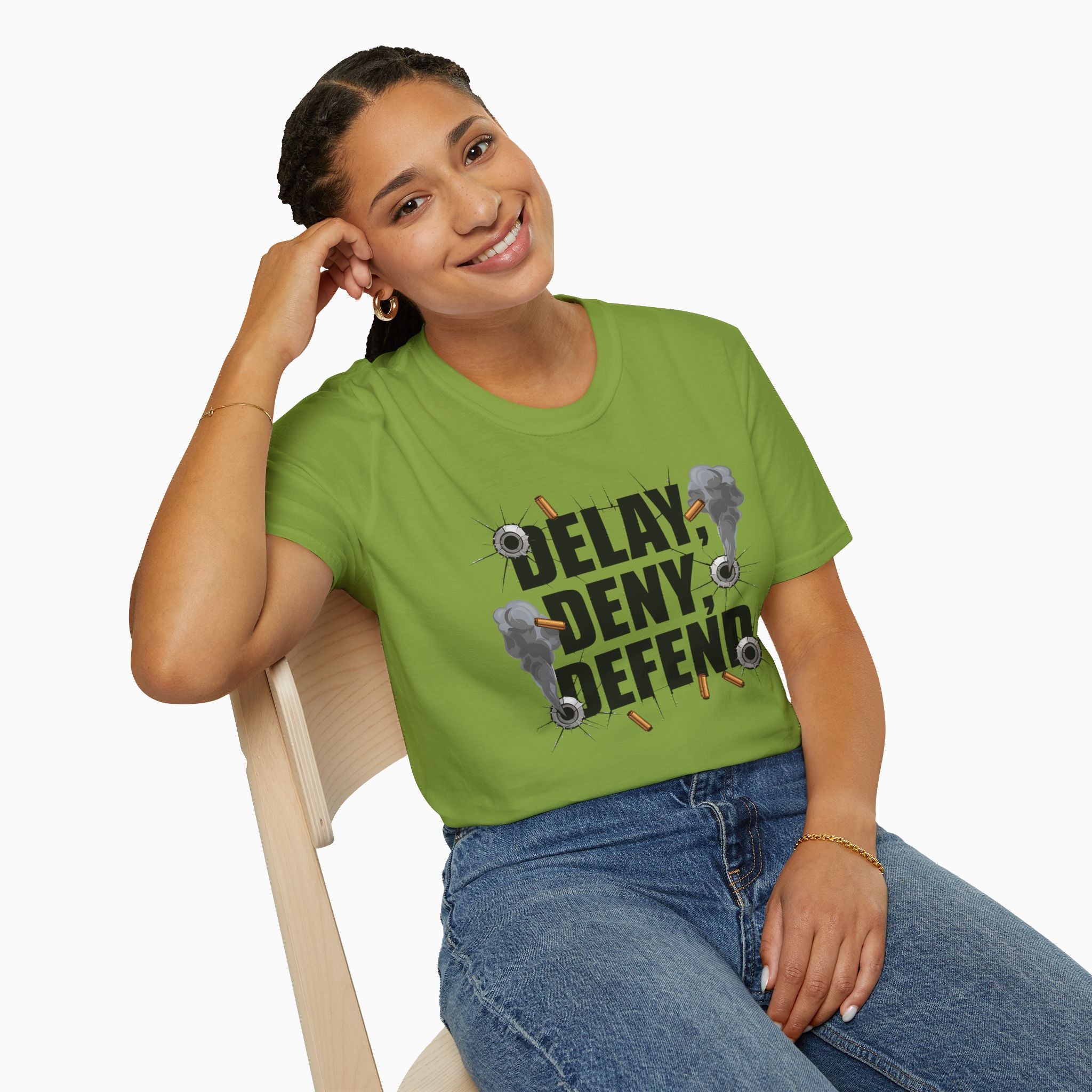 DELAY, DENY, DEFEND Unisex T-Shirt