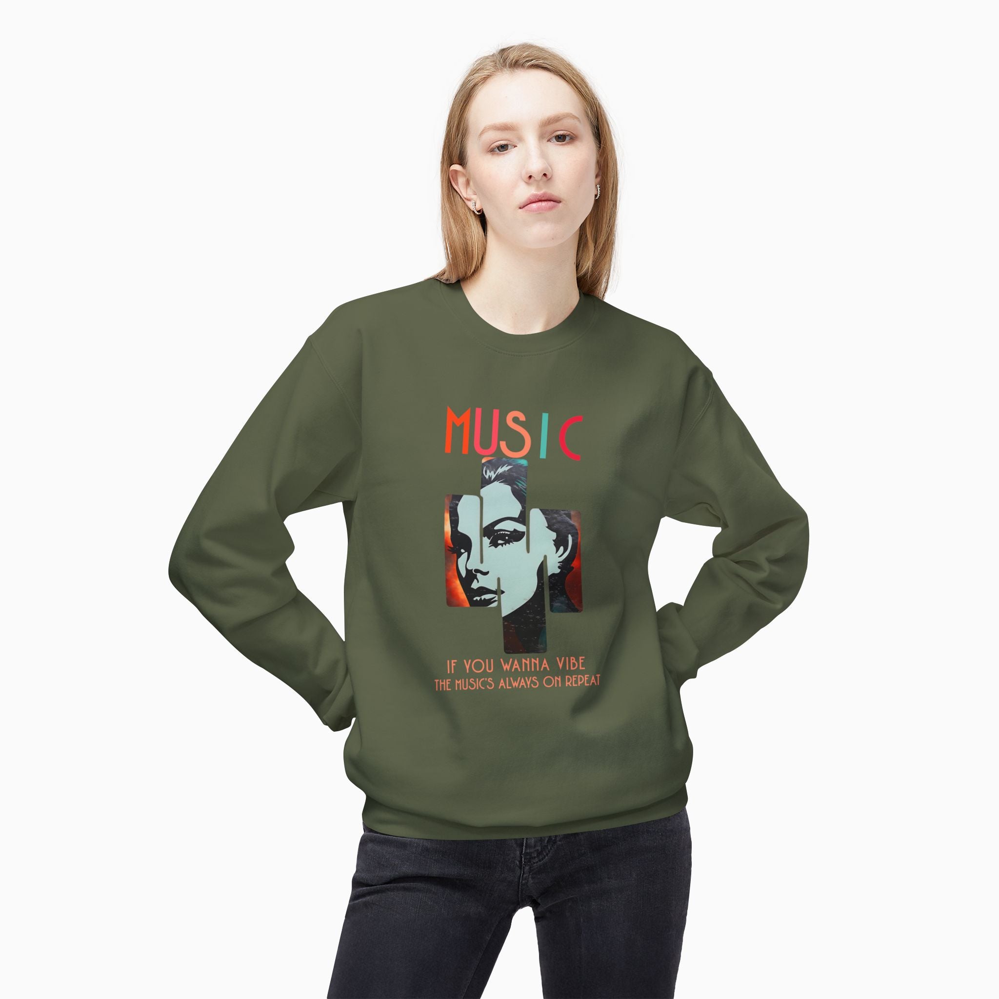 If You Wanna Vibe, The Music's Always On Repeat Unisex Sweatshirt