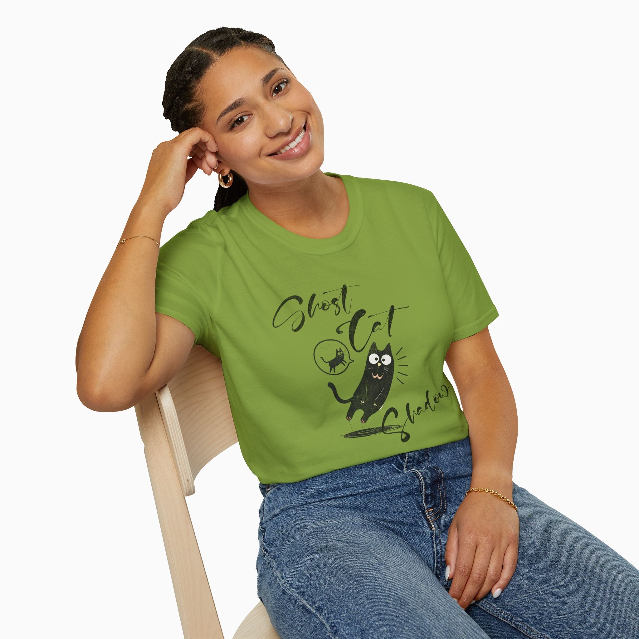 Funny Ghost Cat Unisex T-Shirt