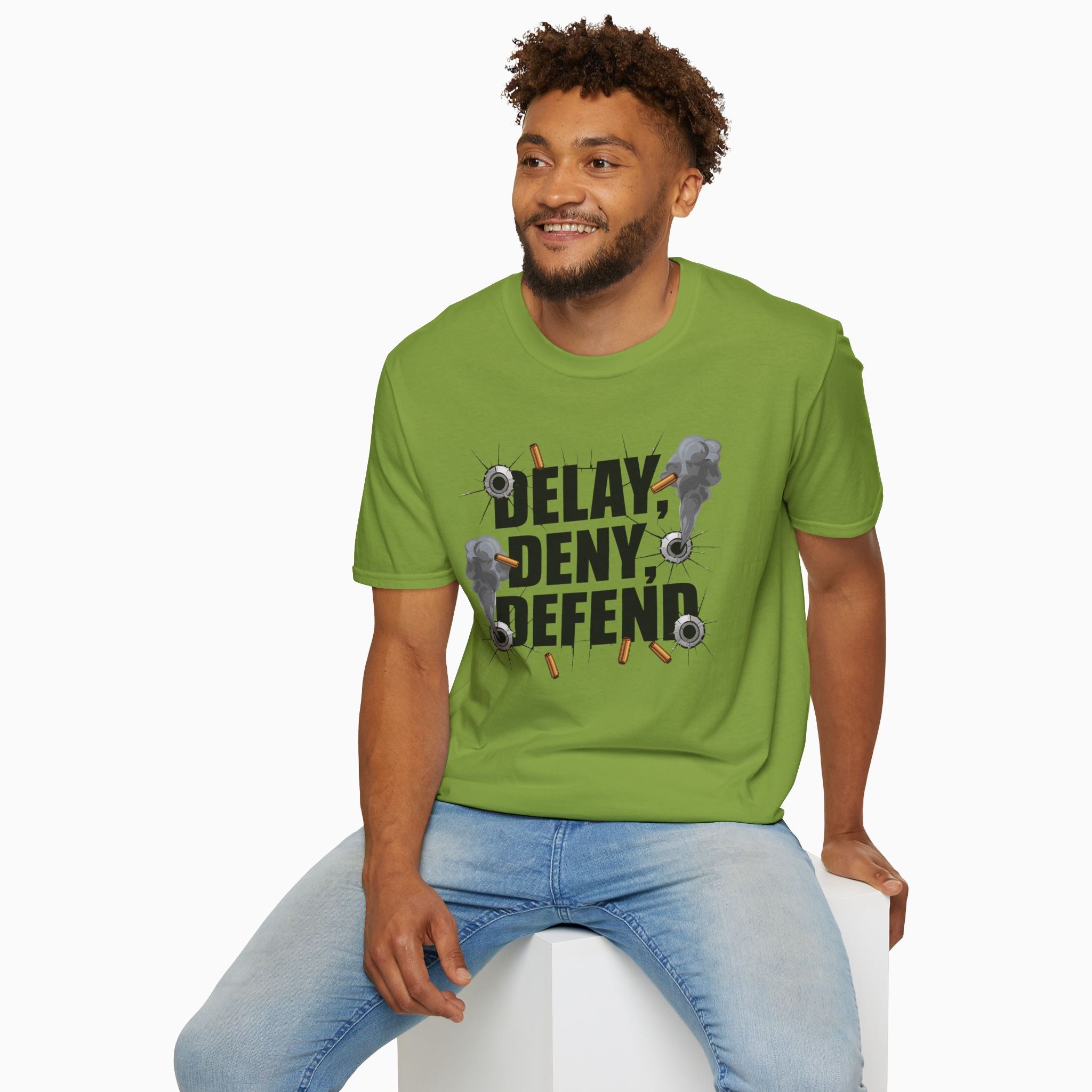 DELAY, DENY, DEFEND Unisex T-Shirt