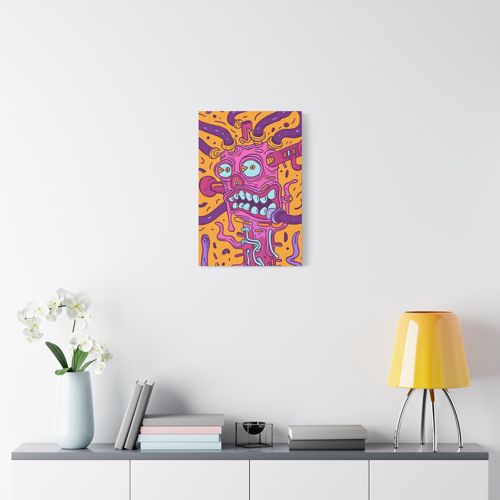 Vibrant Orange Cable Monster Canvas Print