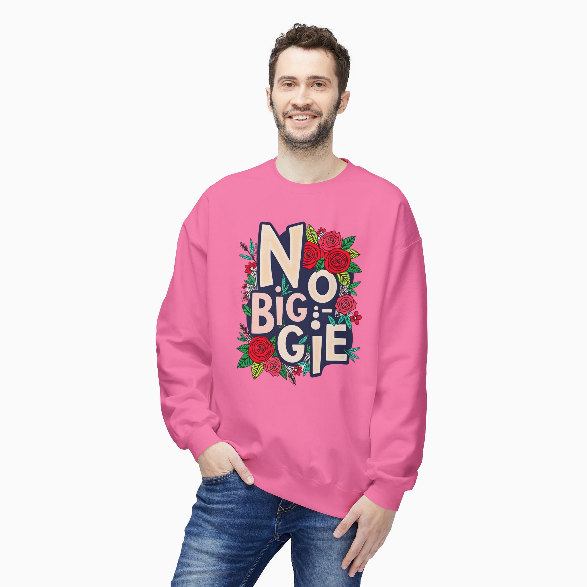 No Biggie With Floral Art Unisex Sweatshirt