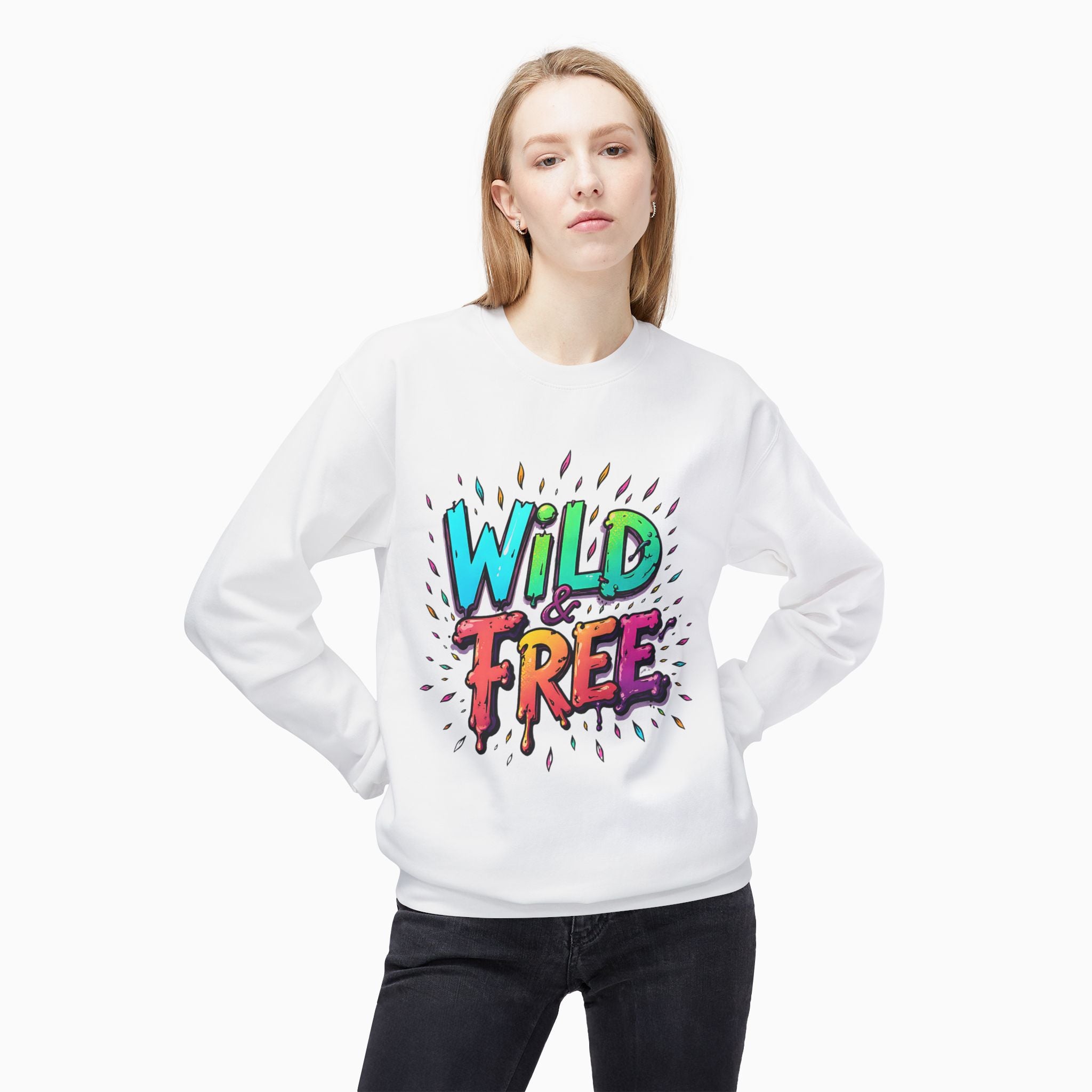 Neon Color Wild Free Unisex Sweatshirt