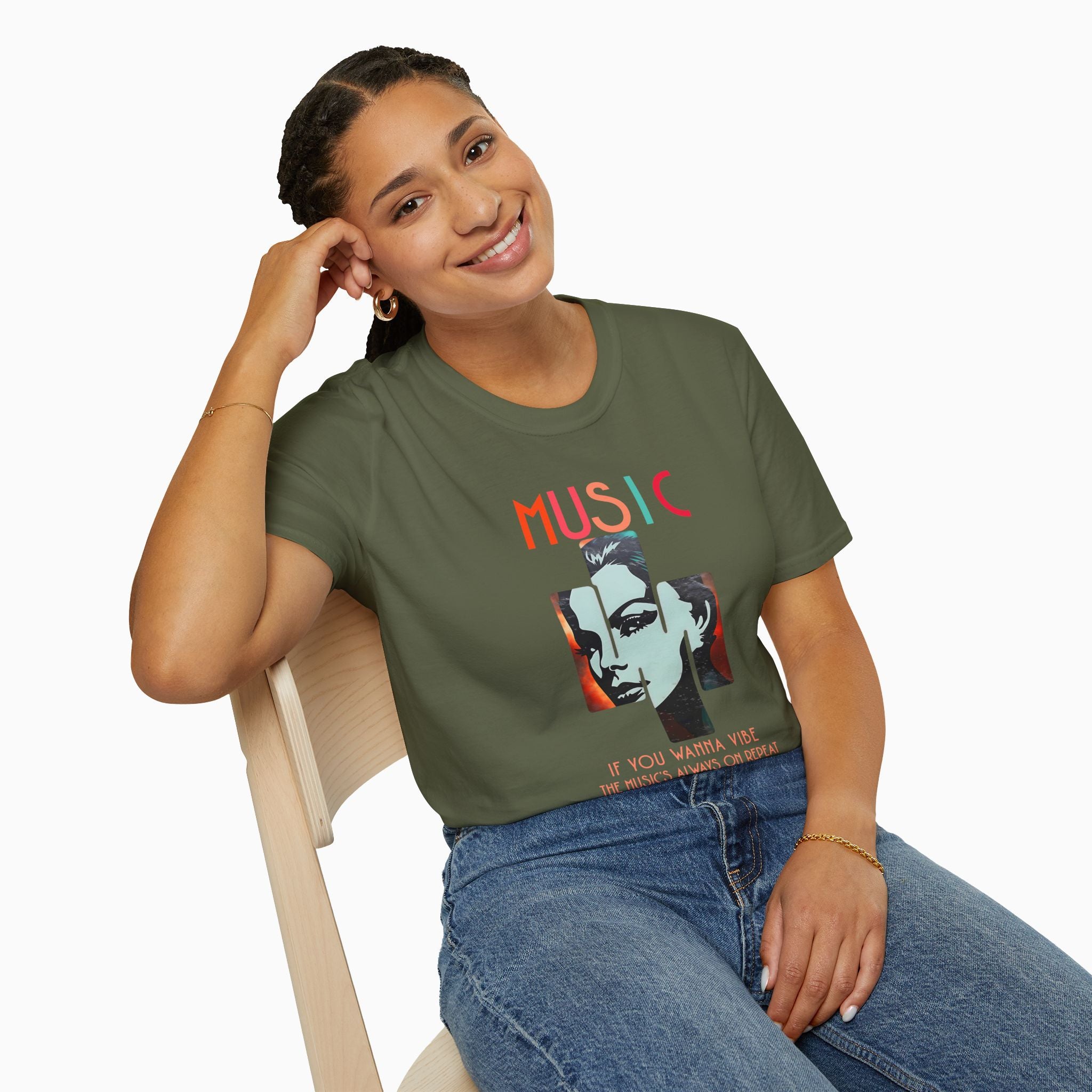 If You Wanna Vibe, The Music's Always On Repeat Unisex T-Shirt