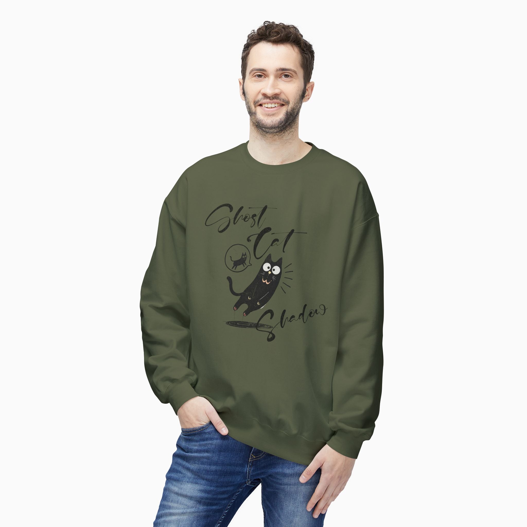 Funny Ghost Cat Unisex Sweatshirt