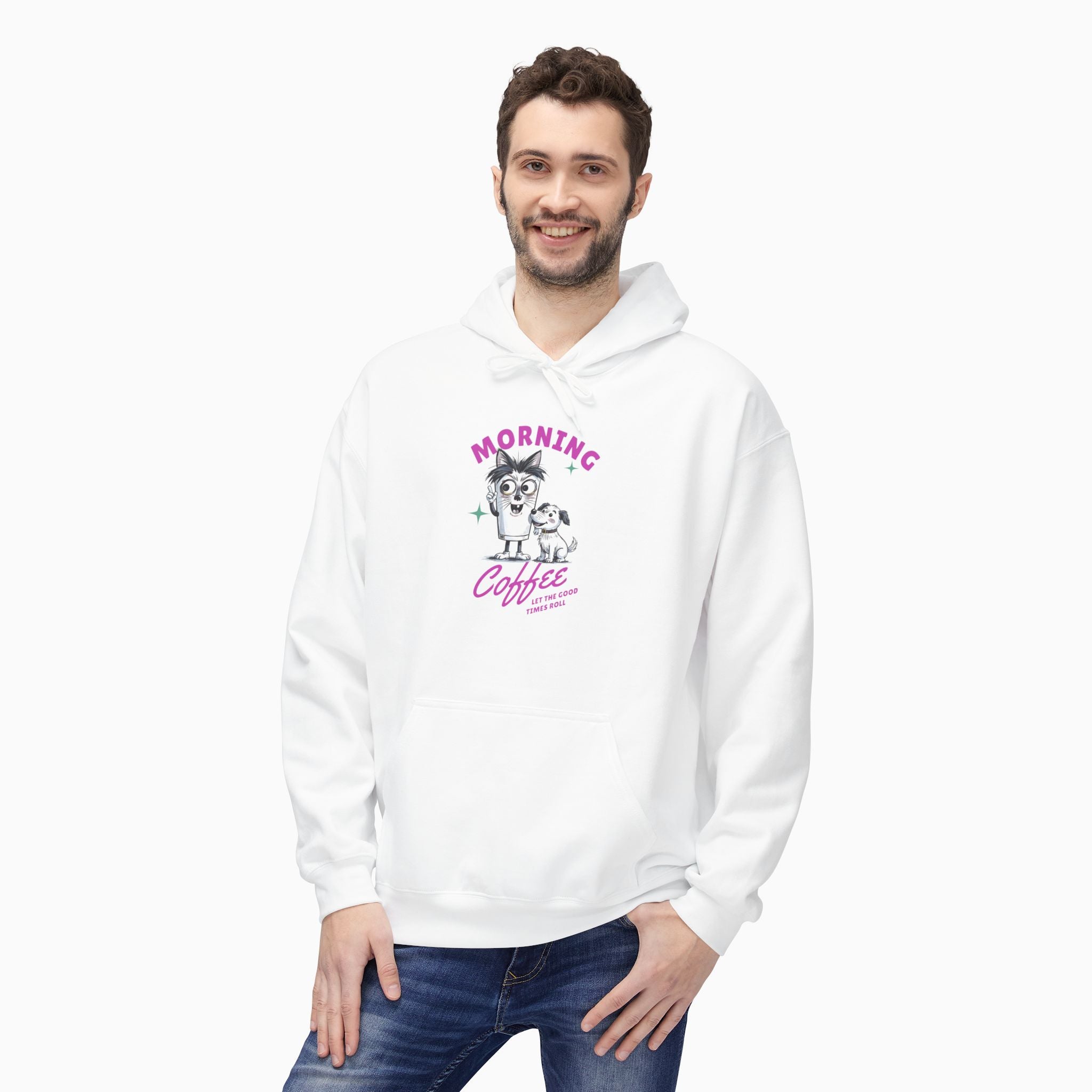 Morning Coffee, Let The Good Times Roll Unisex Hoodie