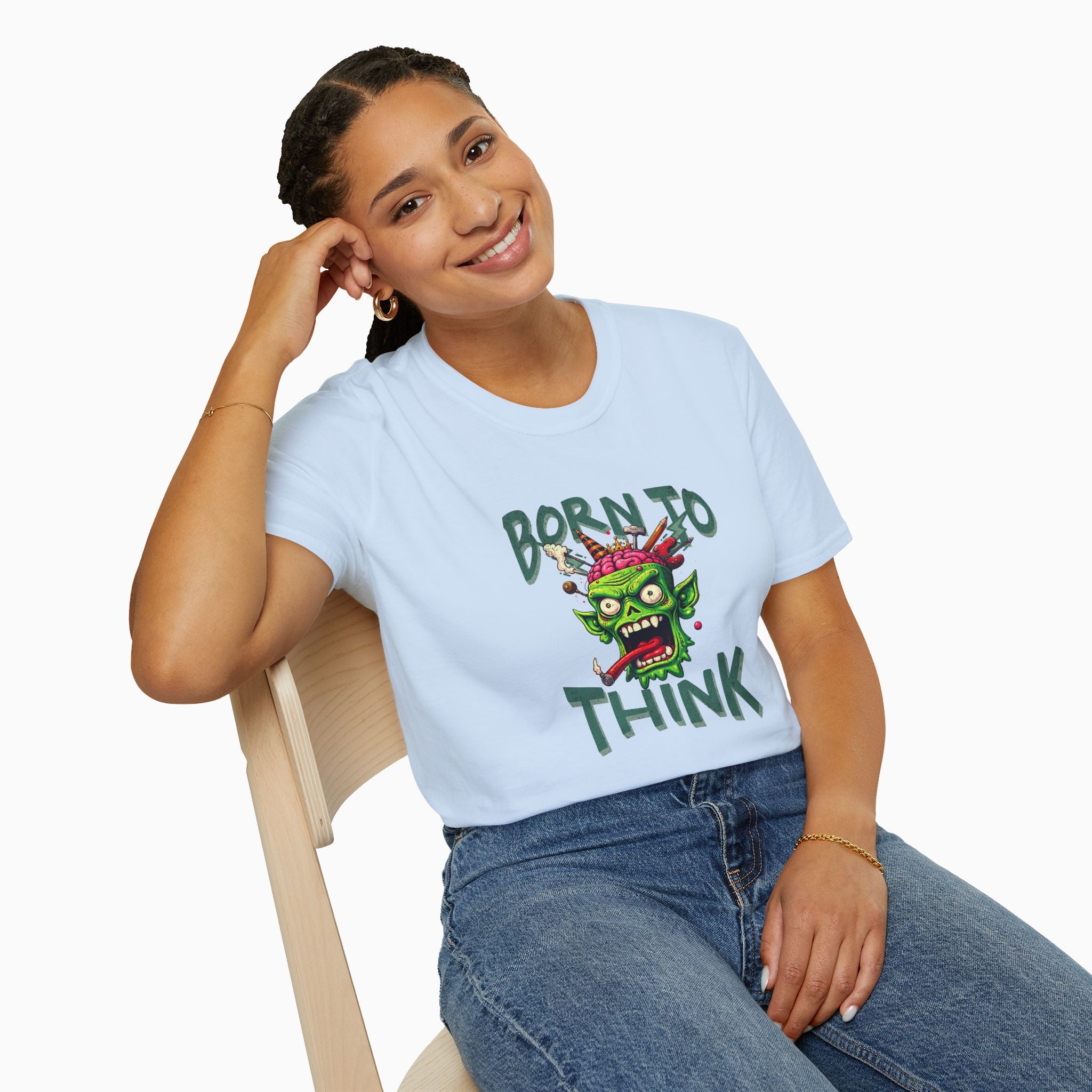 Born to Think Skull Unisex T-Shirt