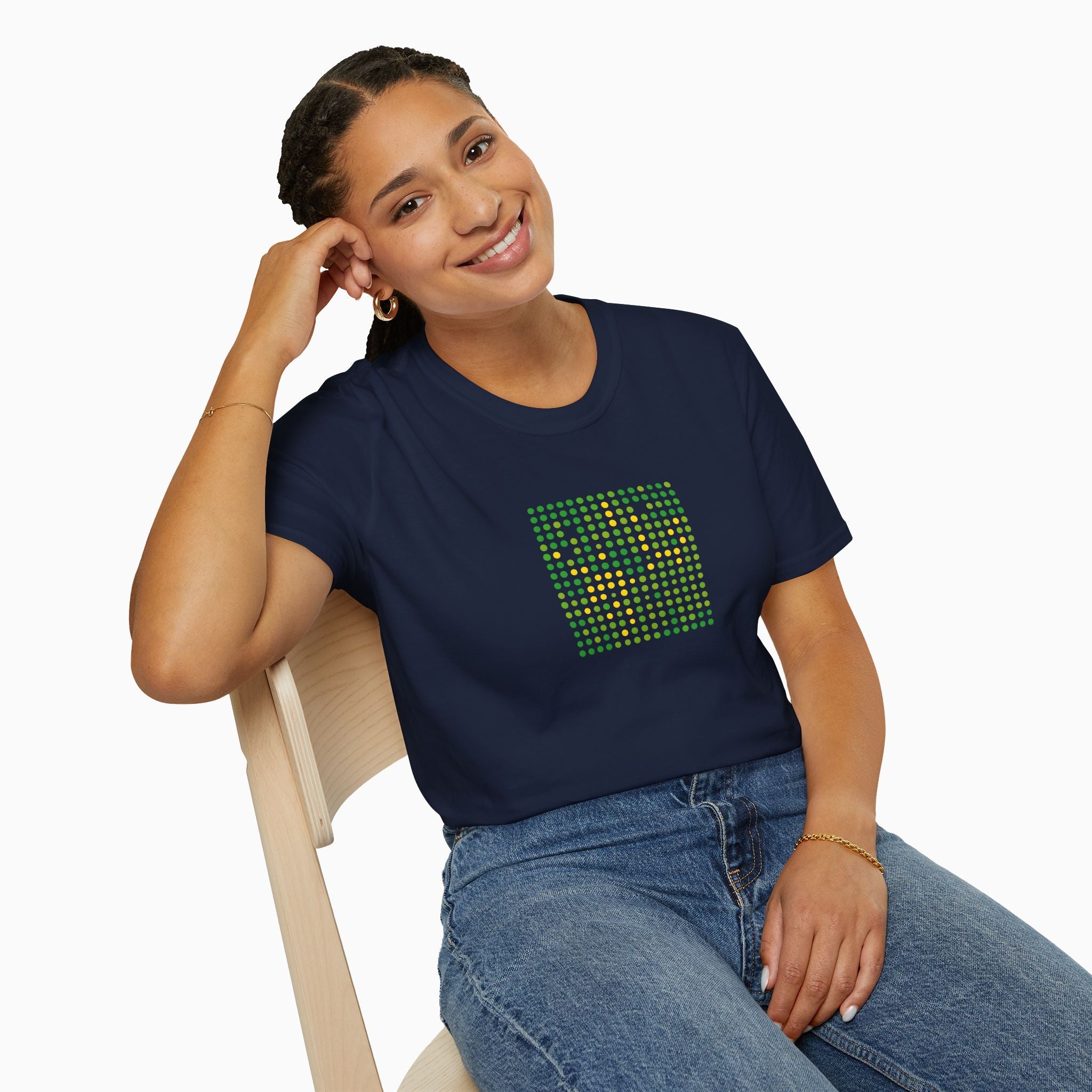 Green & Yellow QR Code Unisex T-Shirt