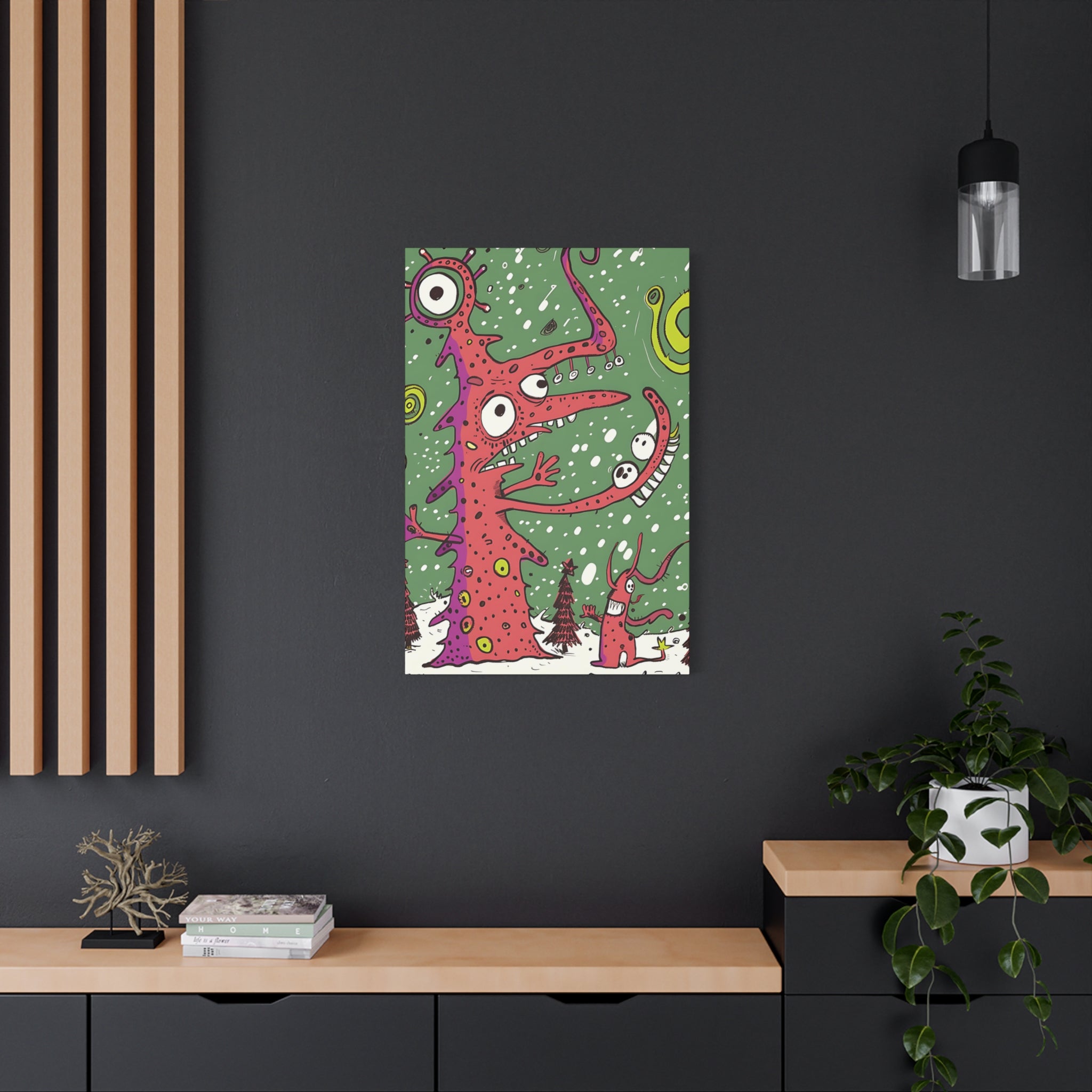 Christmas Monster Canvas Print