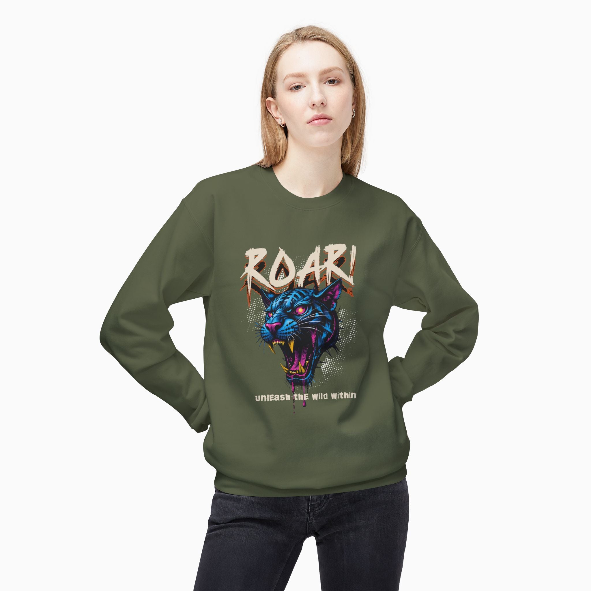 Leopard Roar Unleash The Wild Within Unisex Sweatshirt