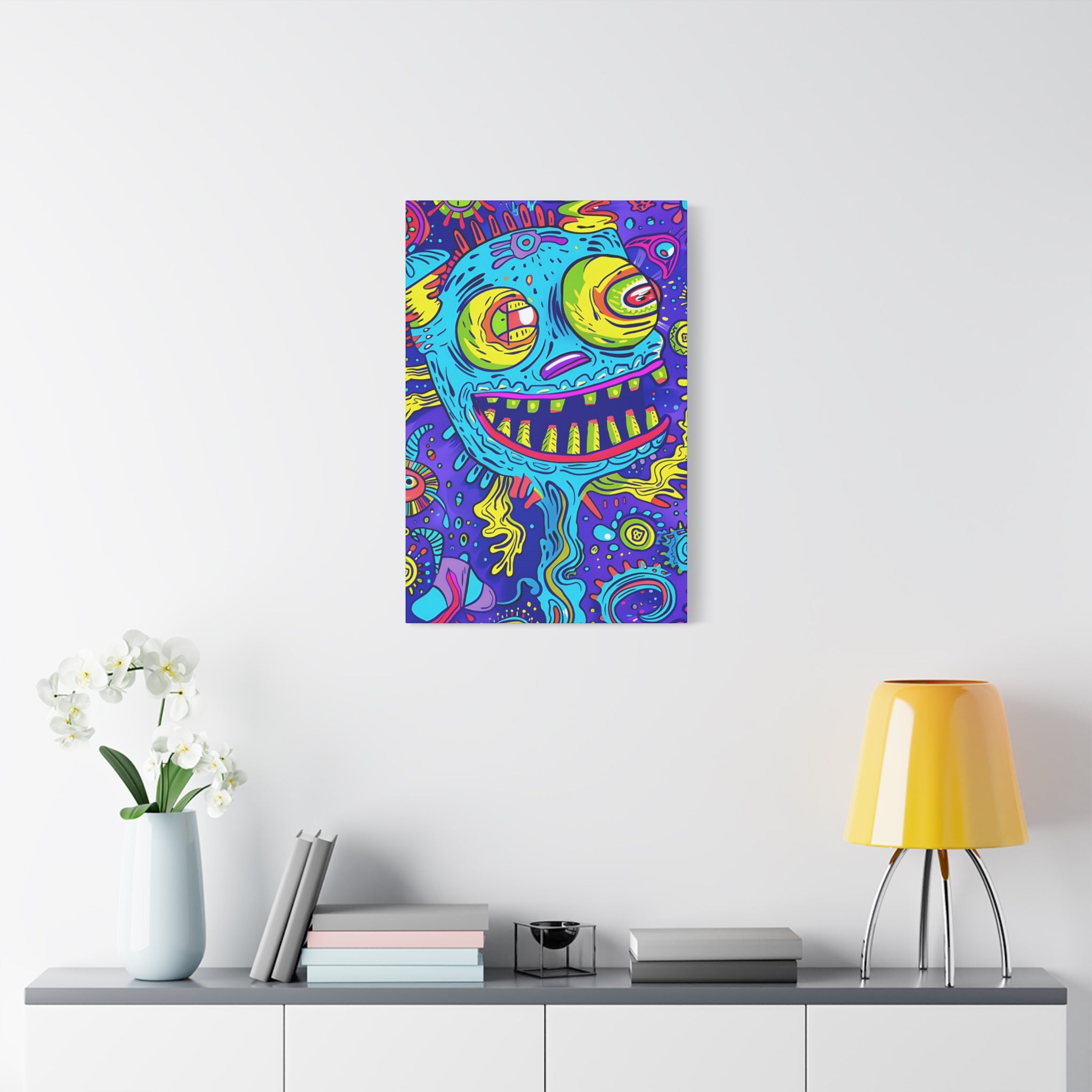 Alien & Macaron Canvas Print