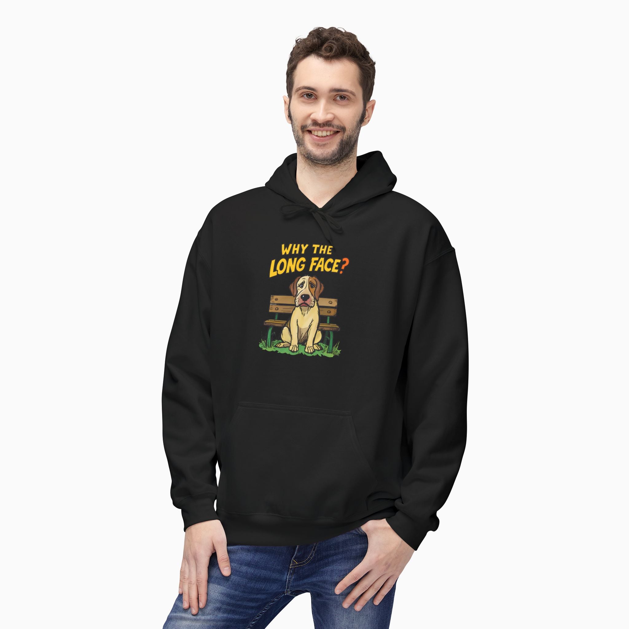 Funny Dog Why the Long Face Unisex Hoodie