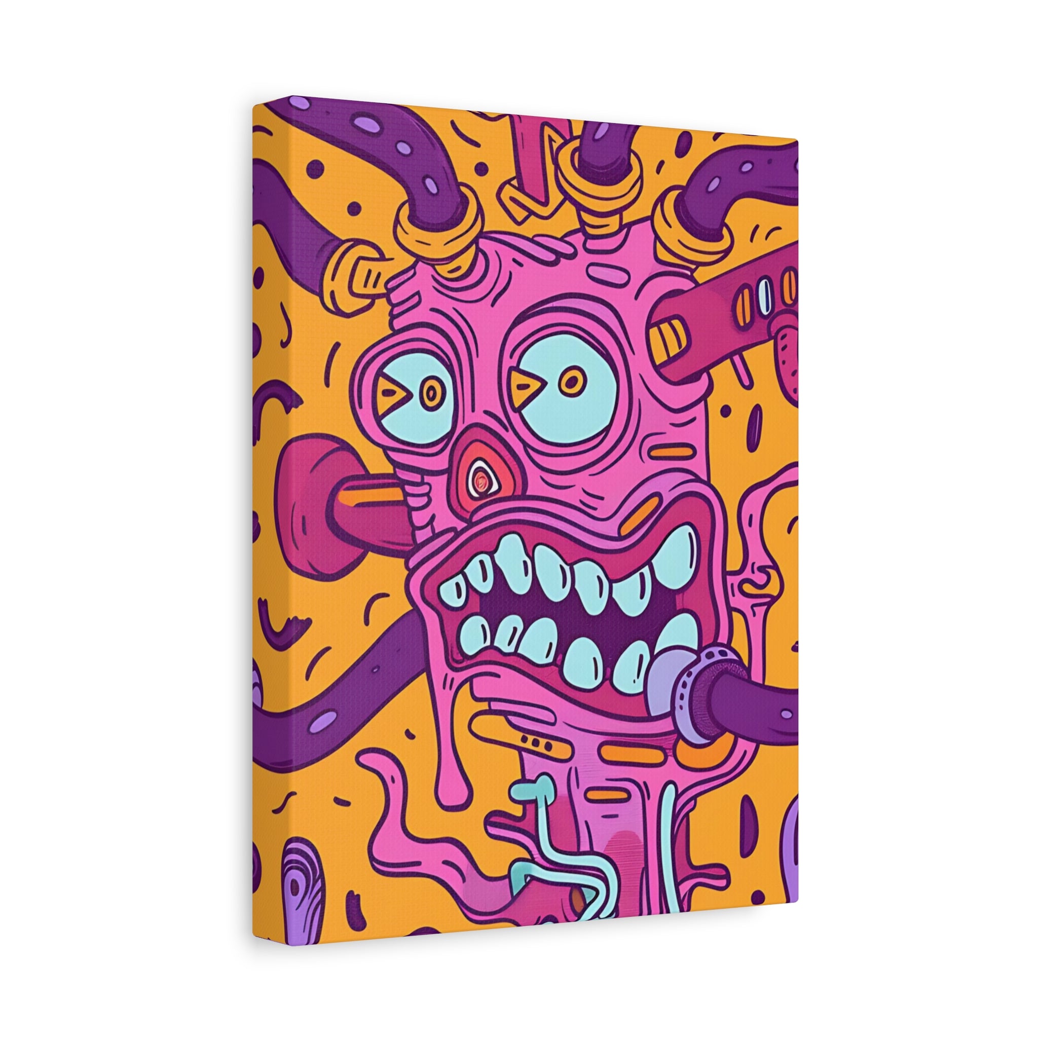 Vibrant Orange Cable Monster Canvas Print