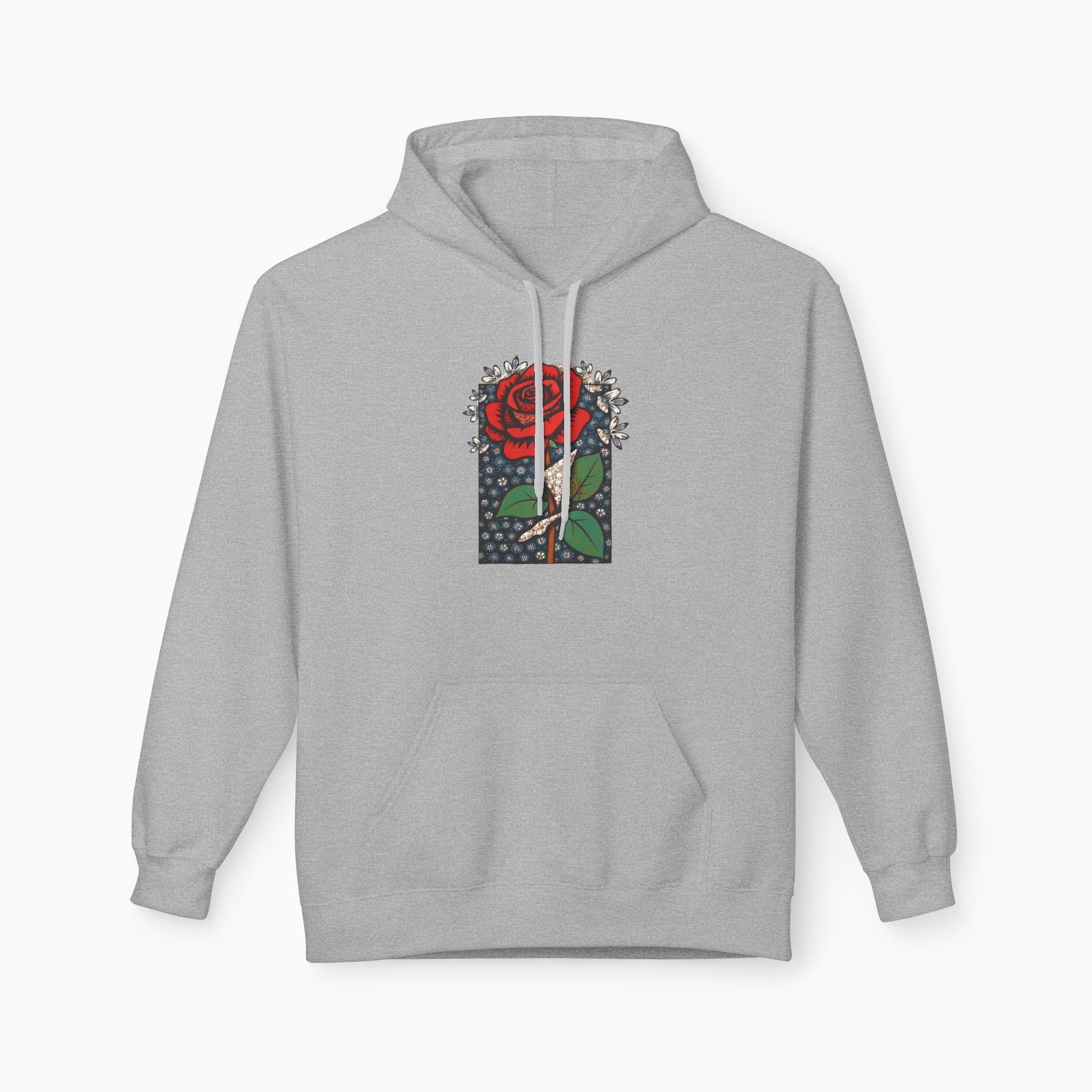 Vintage Crimson Rose Unisex Hoodie