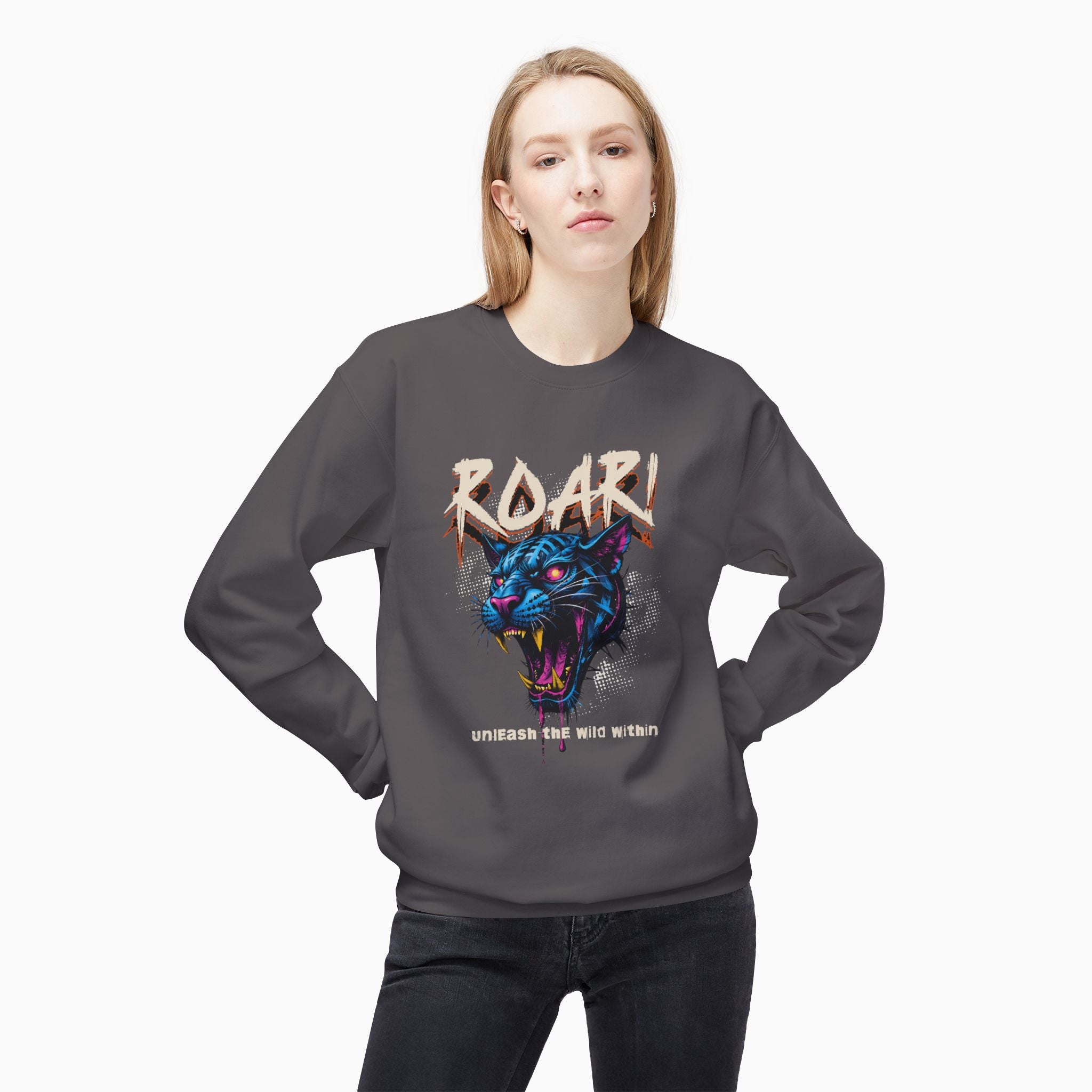 Leopard Roar Unleash The Wild Within Unisex Sweatshirt