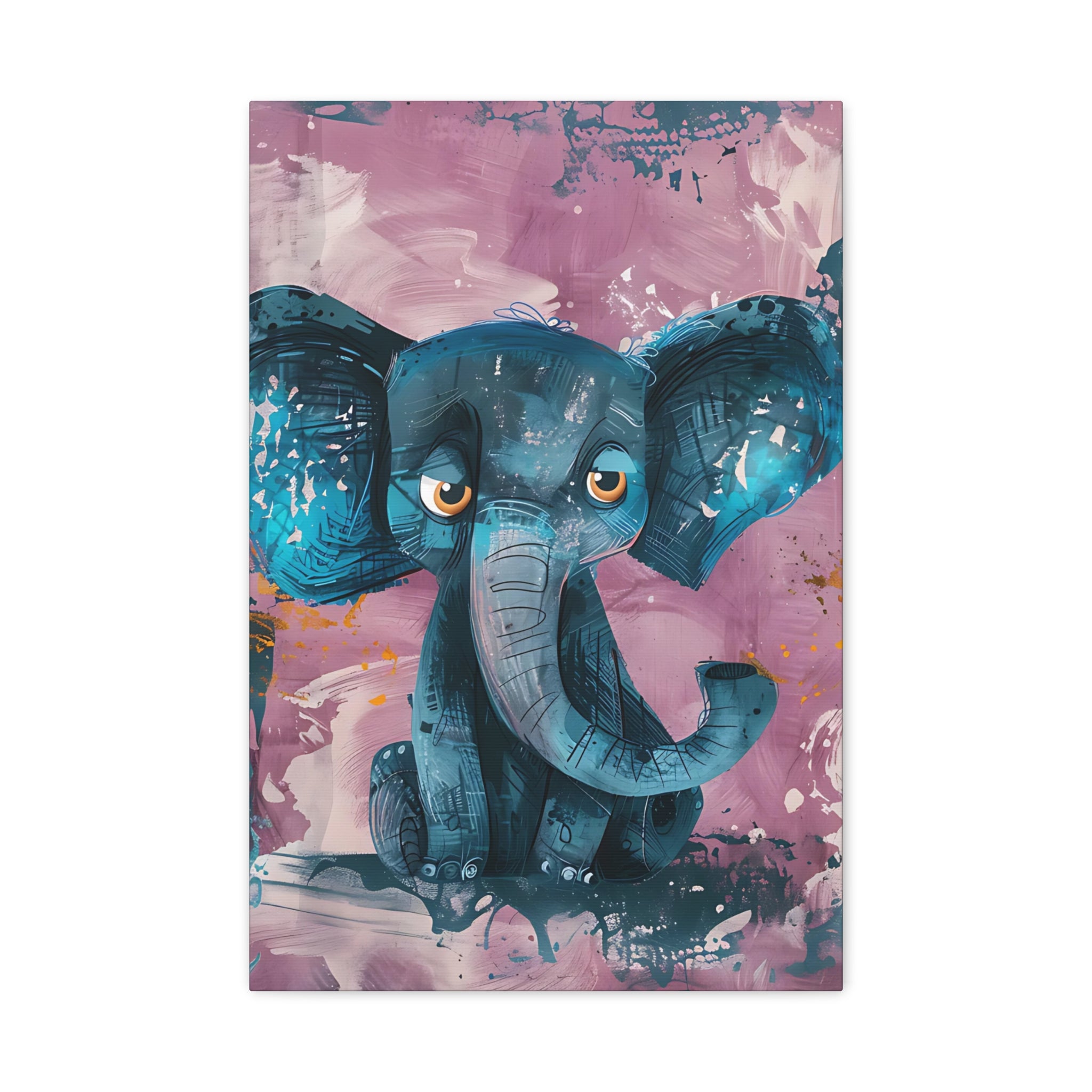 Blue Elephant Canvas Print