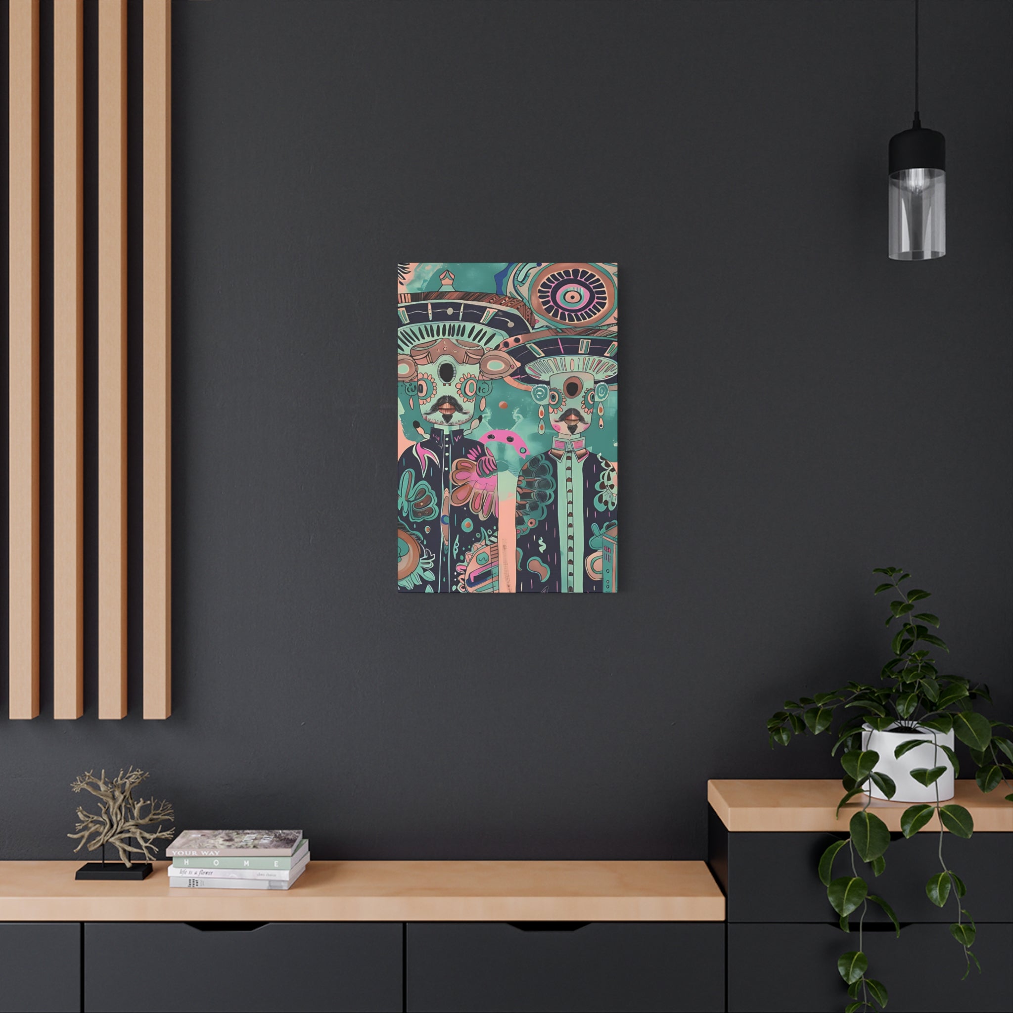 Aliens in African Vibe Canvas Print