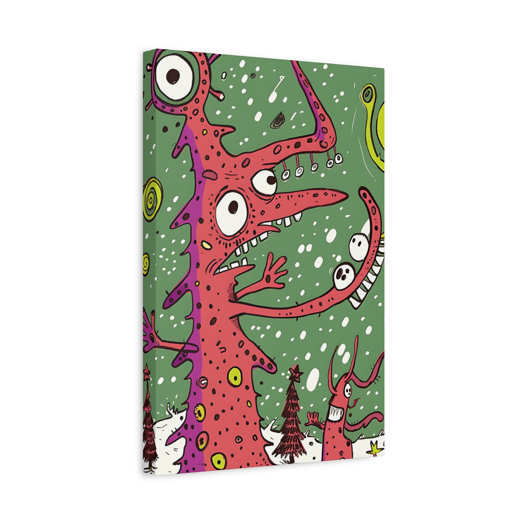 Christmas Monster Canvas Print