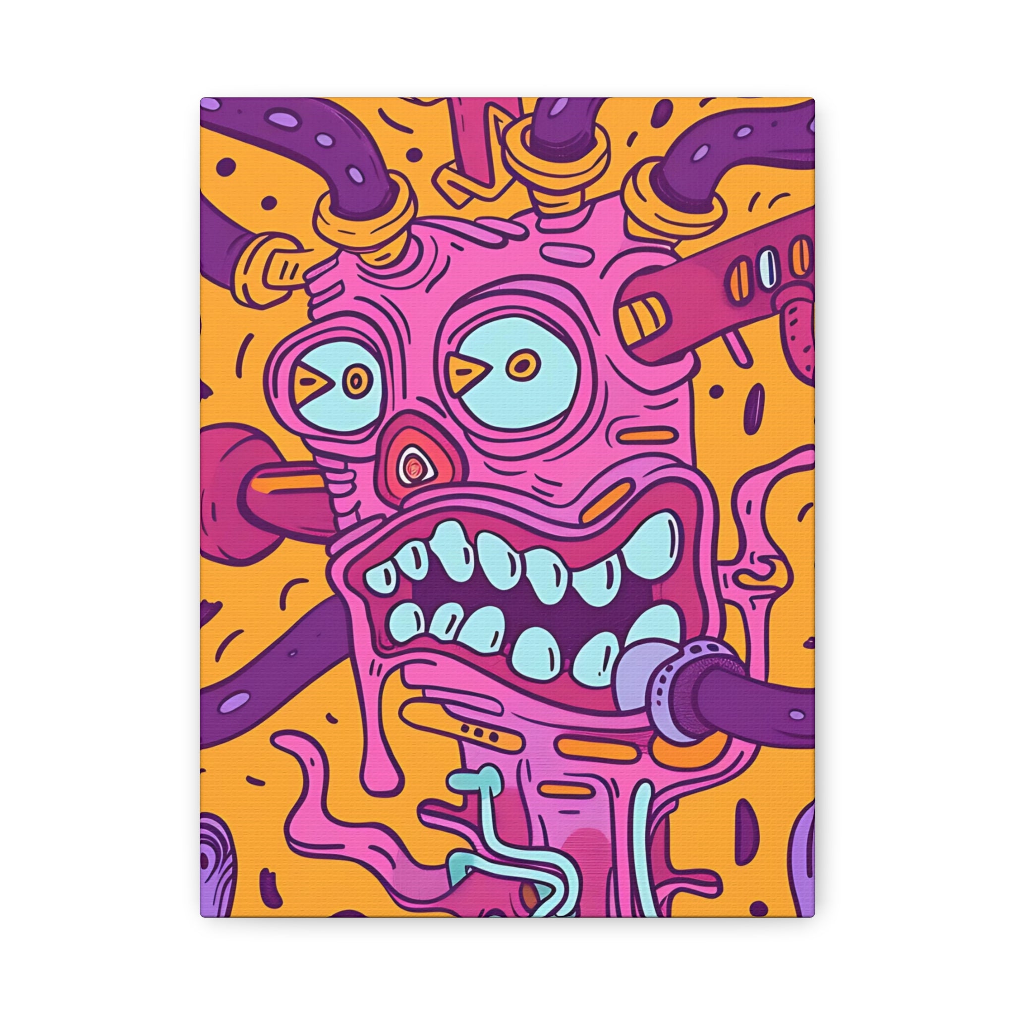 Vibrant Orange Cable Monster Canvas Print