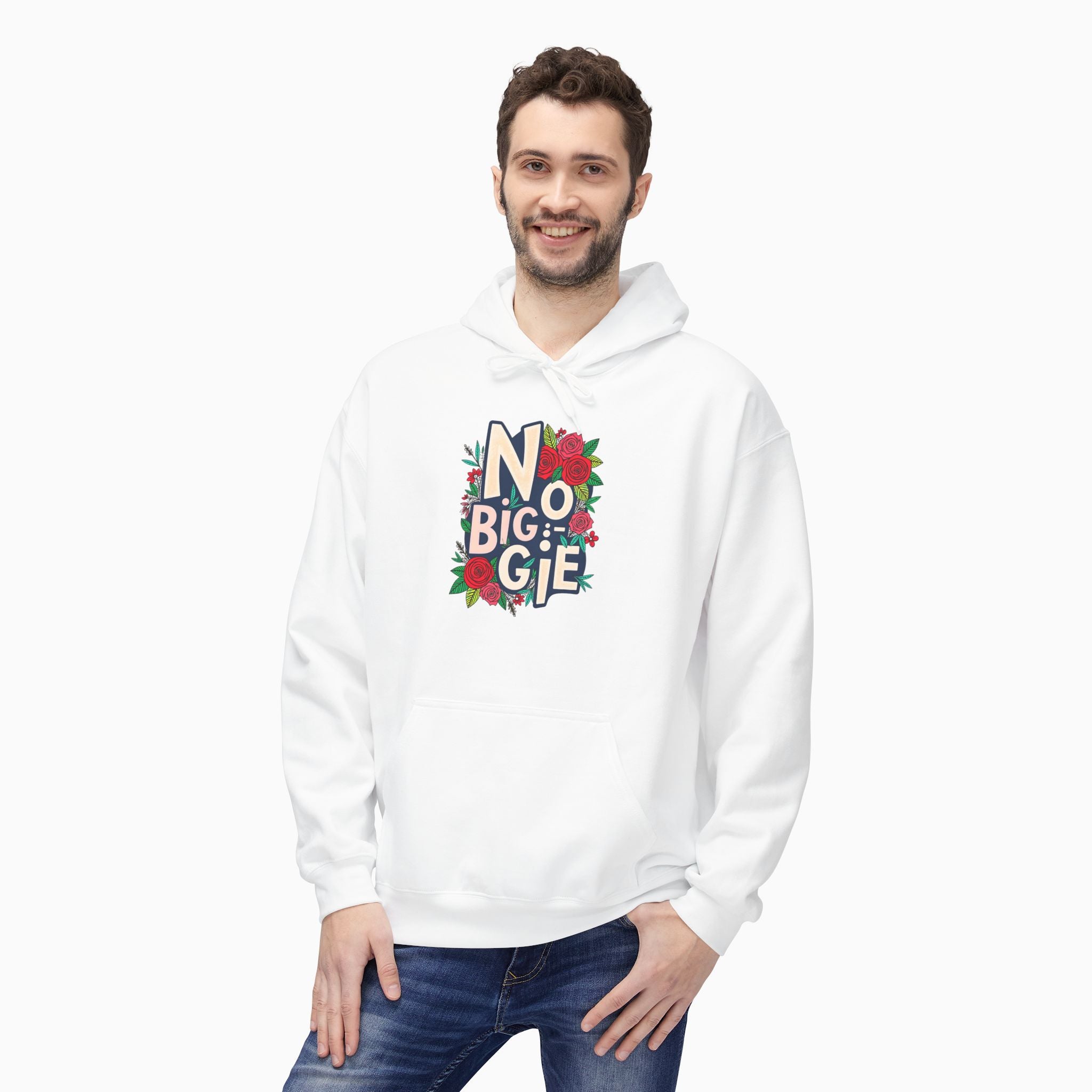 No Biggie With Floral Art Unisex Hoodie